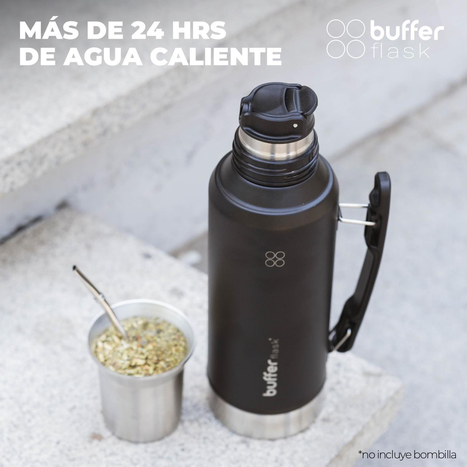 Termo Mate Set Matero Buffer 1,2L Acero Inox + Vaso y Tapa-6