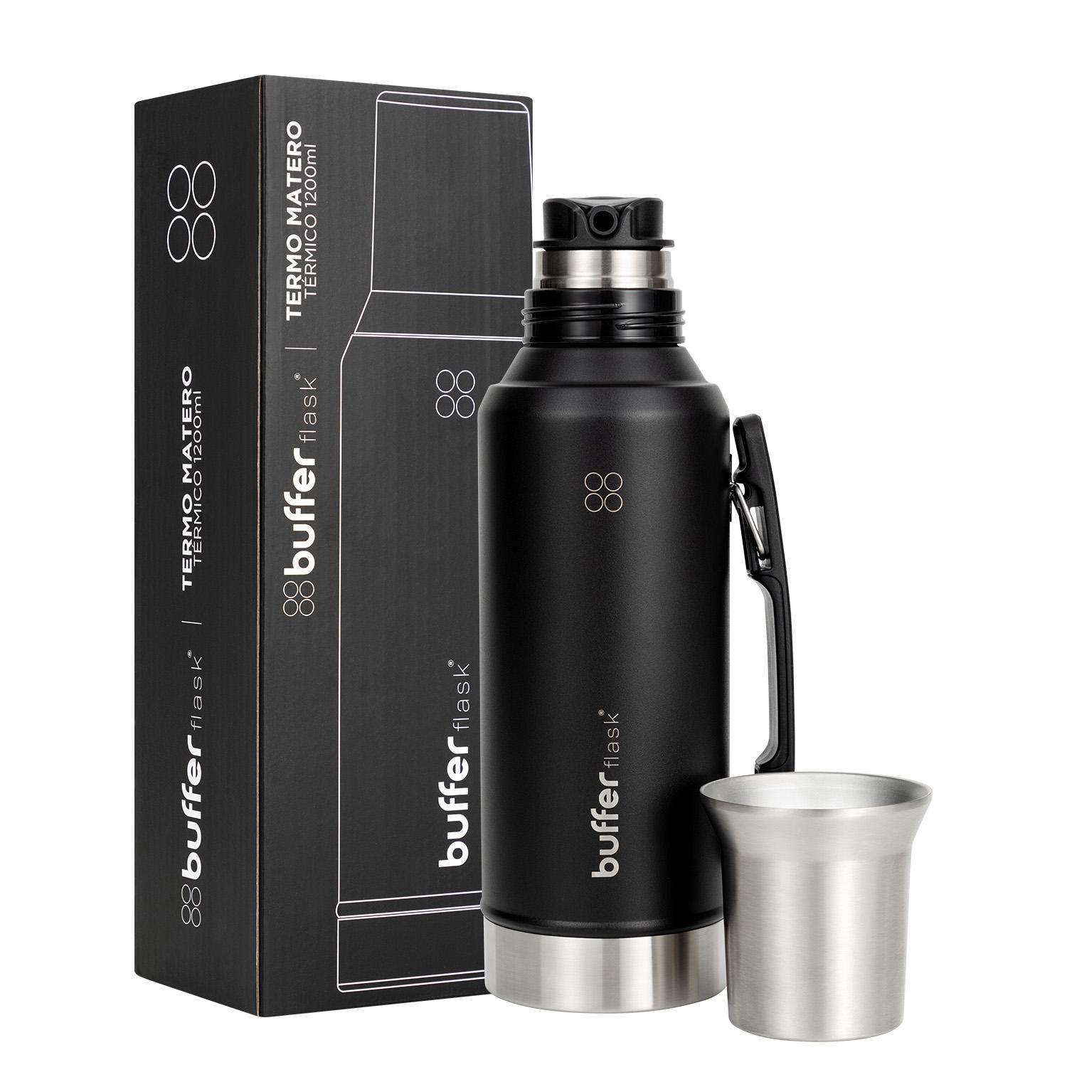 Termo Mate Set Matero Buffer 1,2L Acero Inox + Vaso y Tapa-0