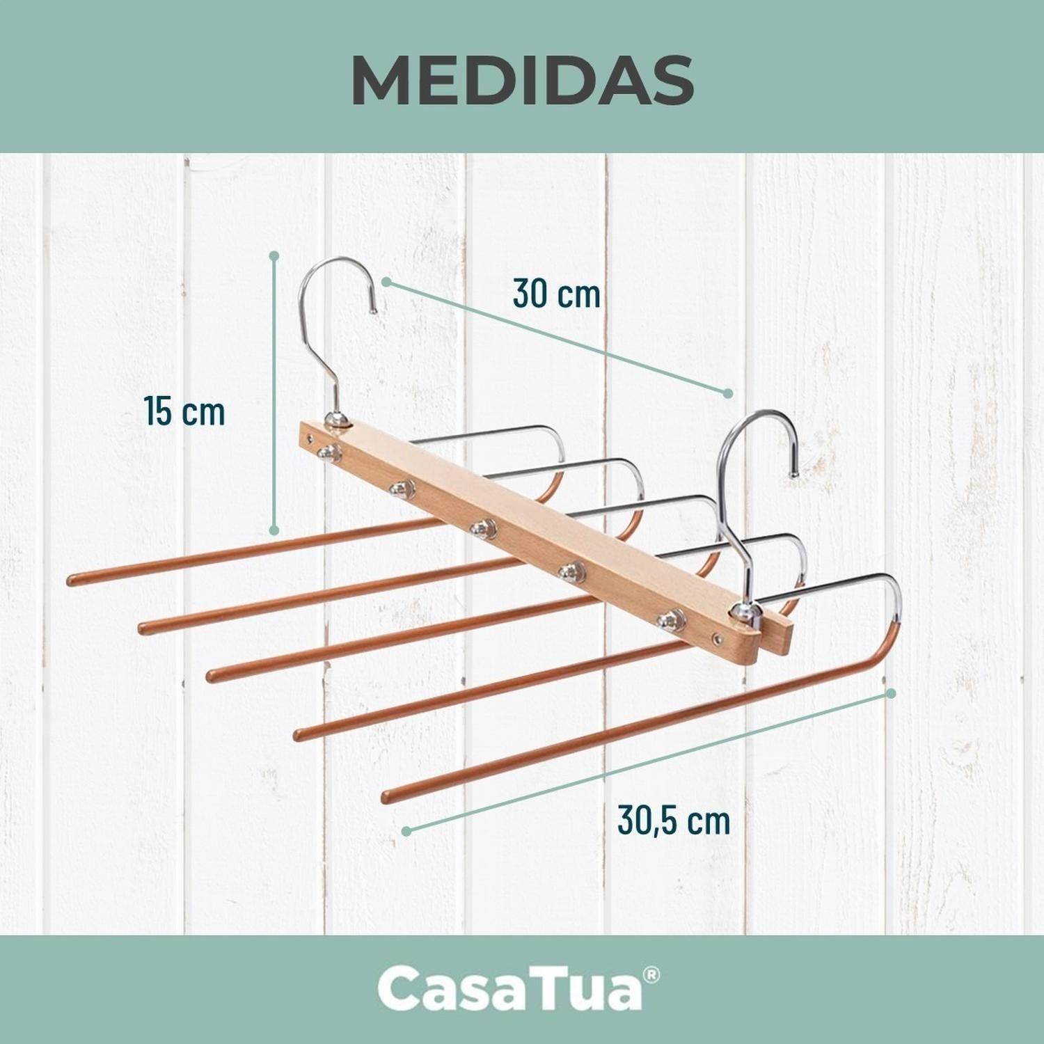 Colgador de Pantalones Ropa Ganchos 5 en 1 Antideslizante-6