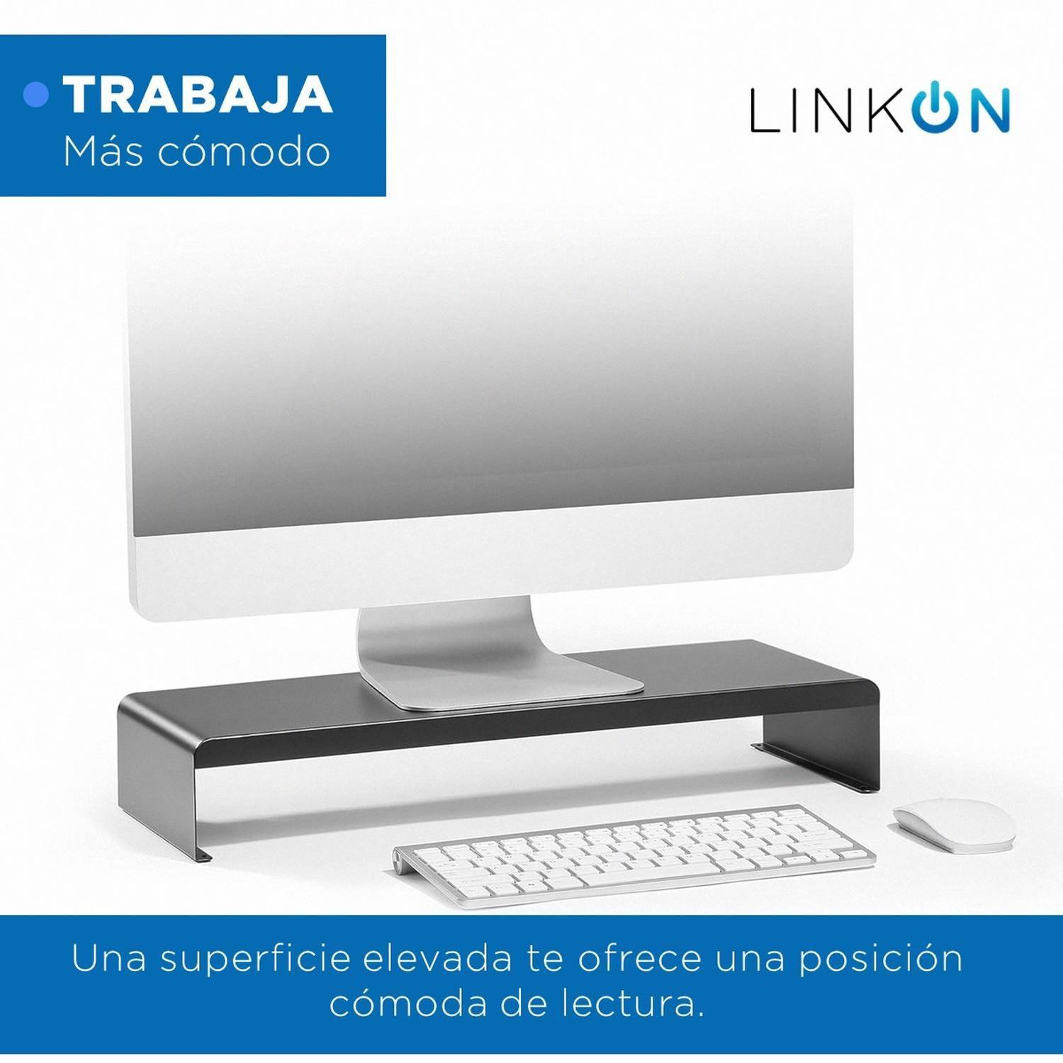 Base Soporte Monitor Pantalla Organizador Escritorio Linkon-2