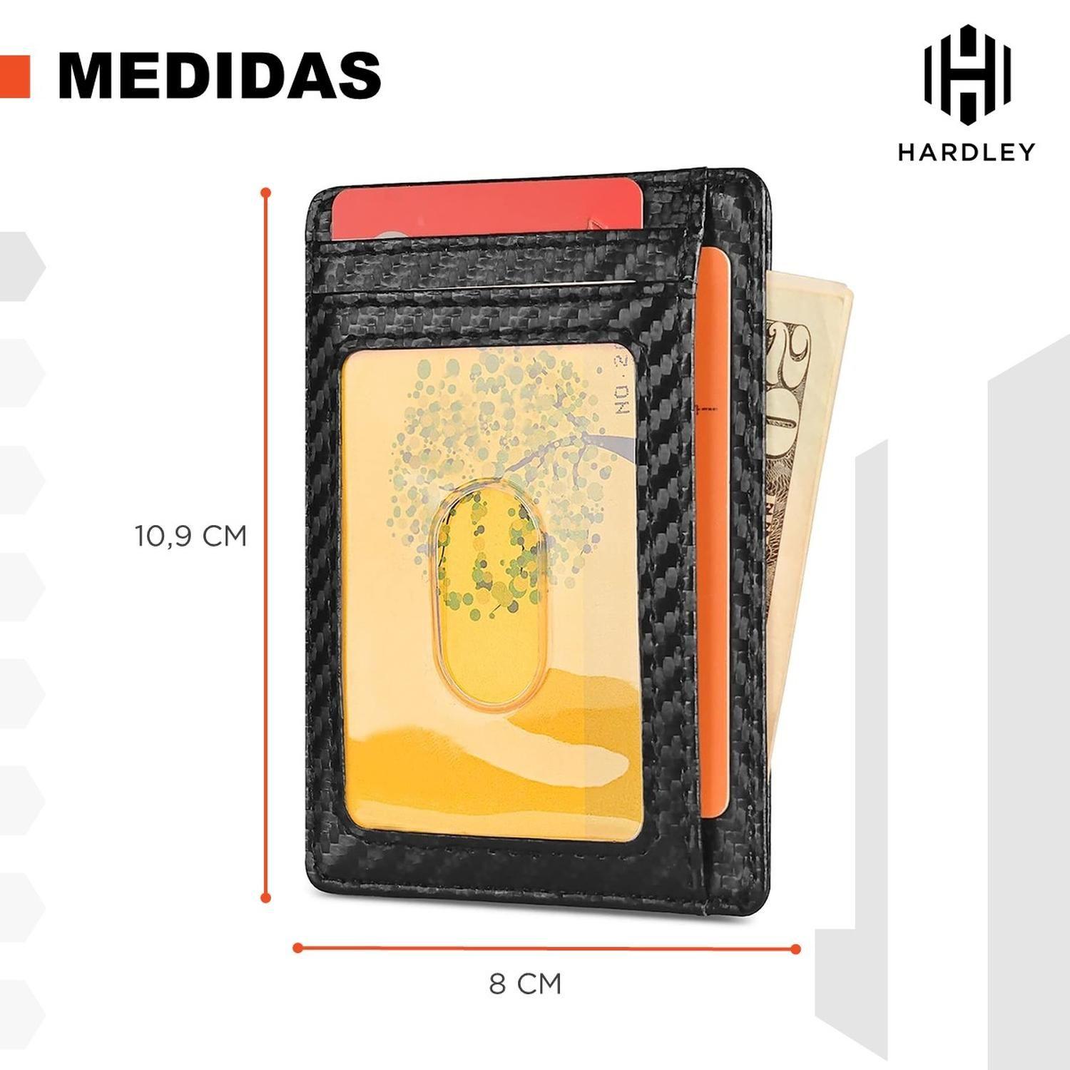 Billetera Hombre Ultra Delgada de Cuero Bloqueo Rfid Hardley-6