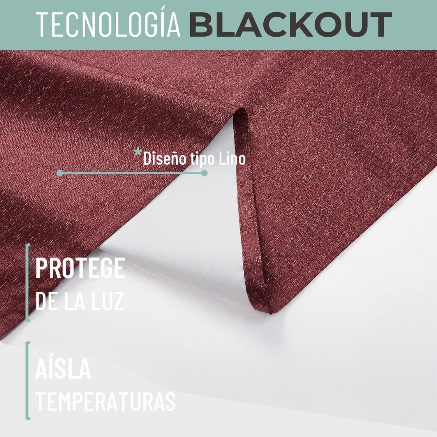 Cortina Blackout Engomada Termica x2 Casatua Tipo Lino-2