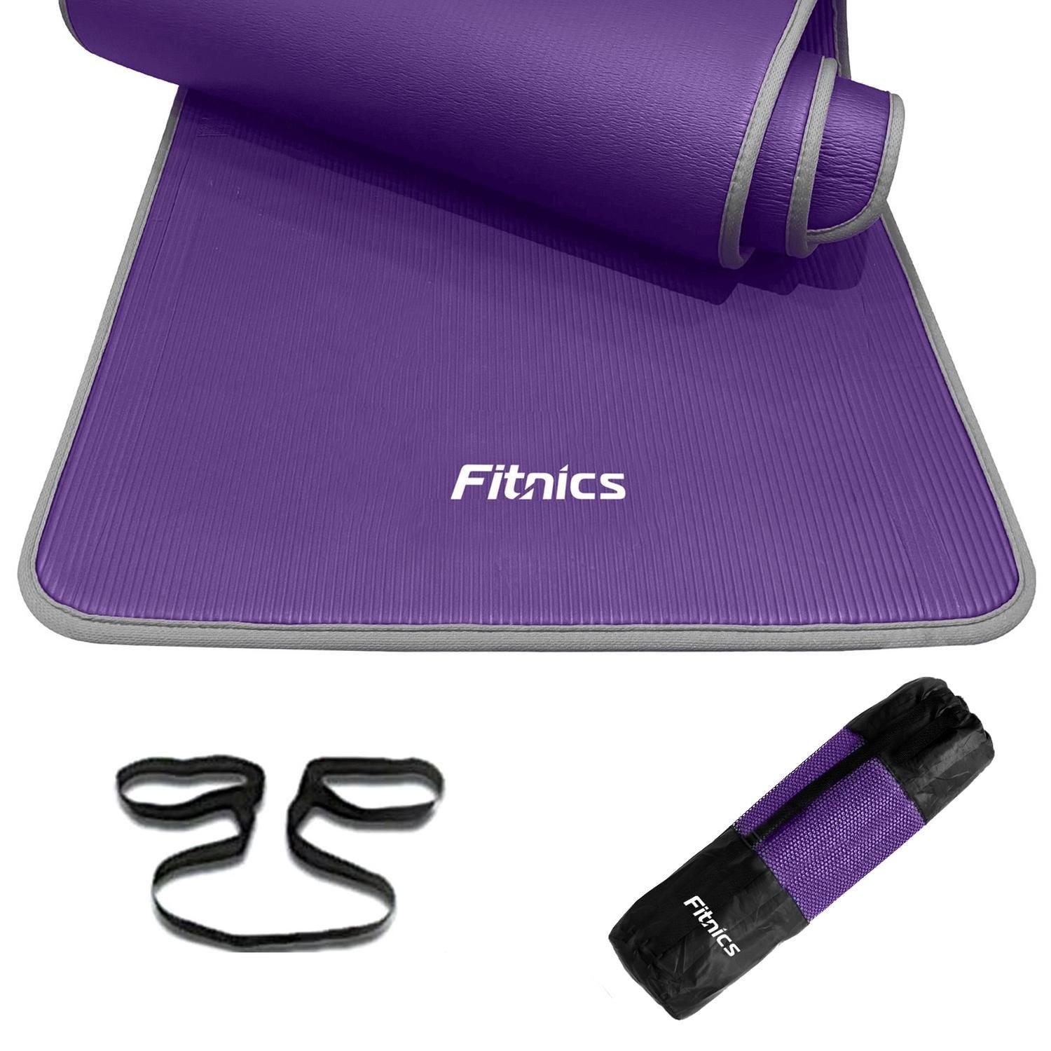 Mat Yoga Colchoneta Ejercicio 10mm Borde Tela +Bolso +Correa-0