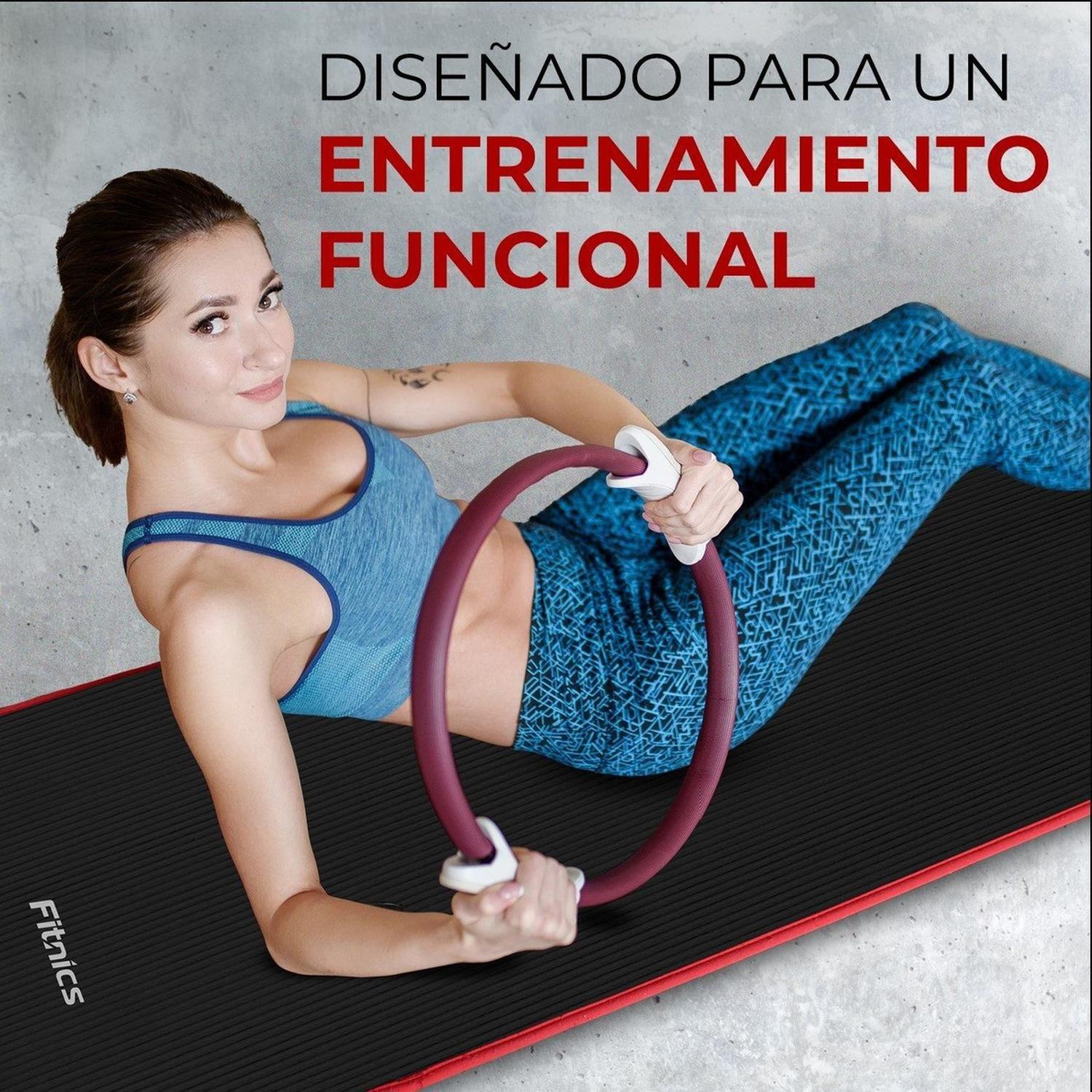 Mat Yoga Colchoneta Ejercicio 10mm Borde Tela +Bolso +Correa-4