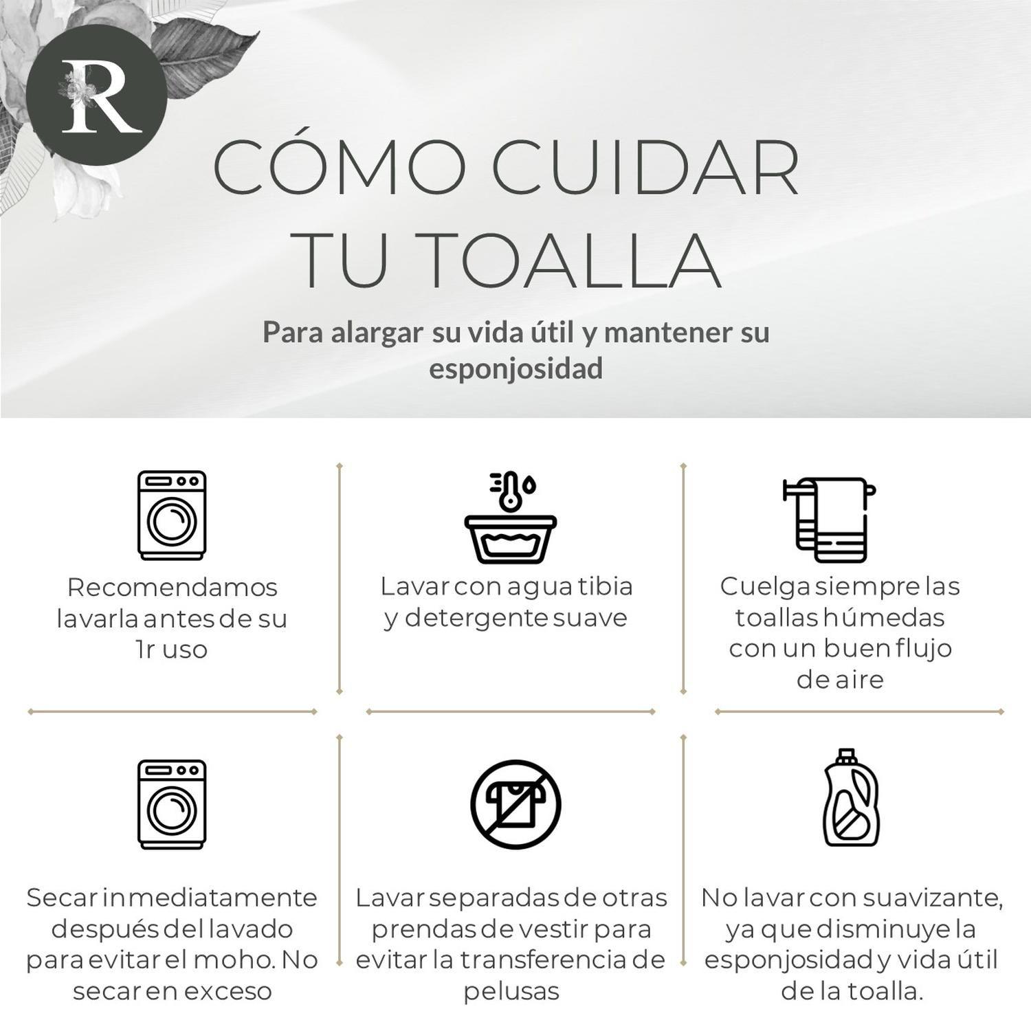 Toallas Baño Premium Set 2 100% Algodón Rosewood Lujo Suave-6