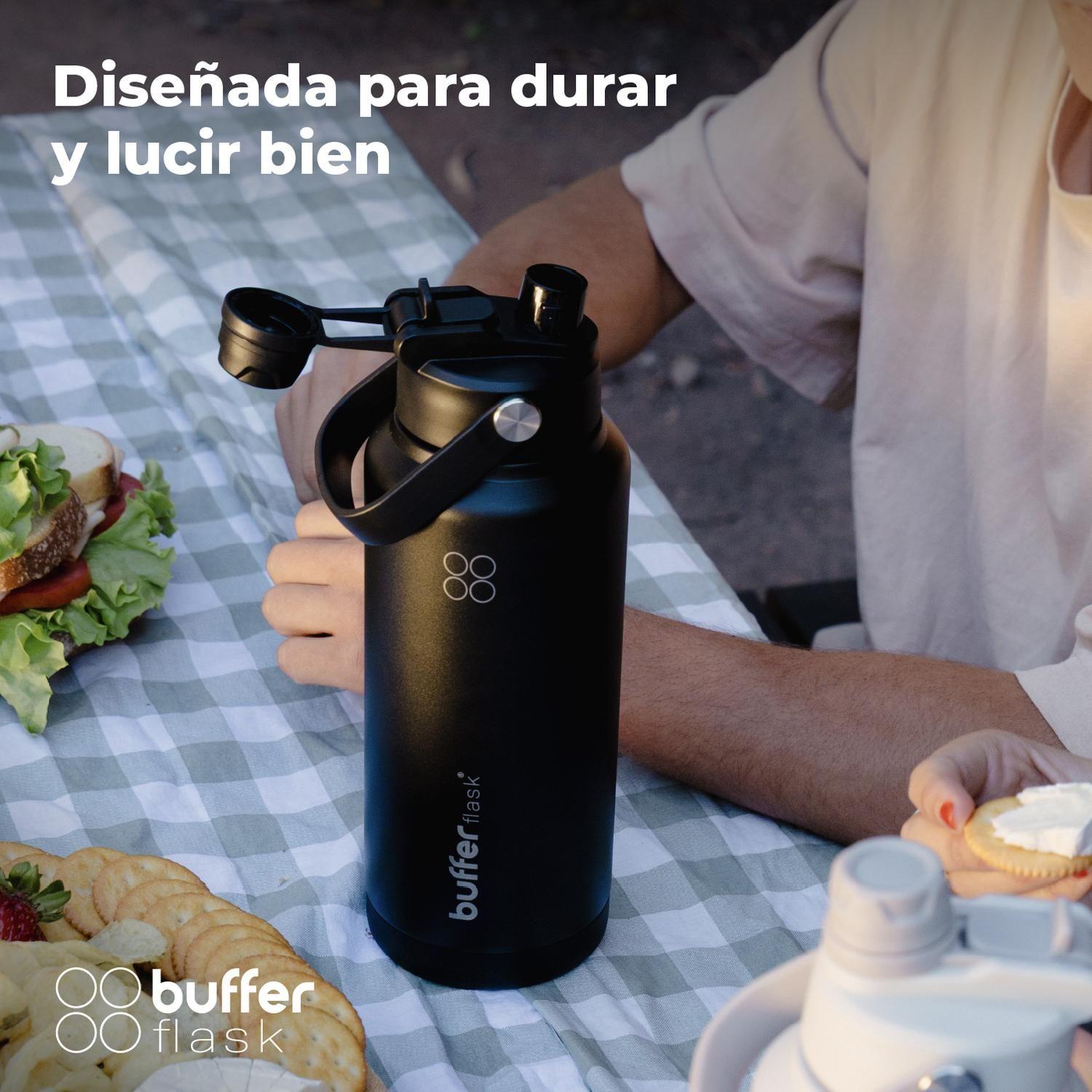 Termo Botella Agua Termica Buffer Flask Acero Inox 1L 2 en 1-2