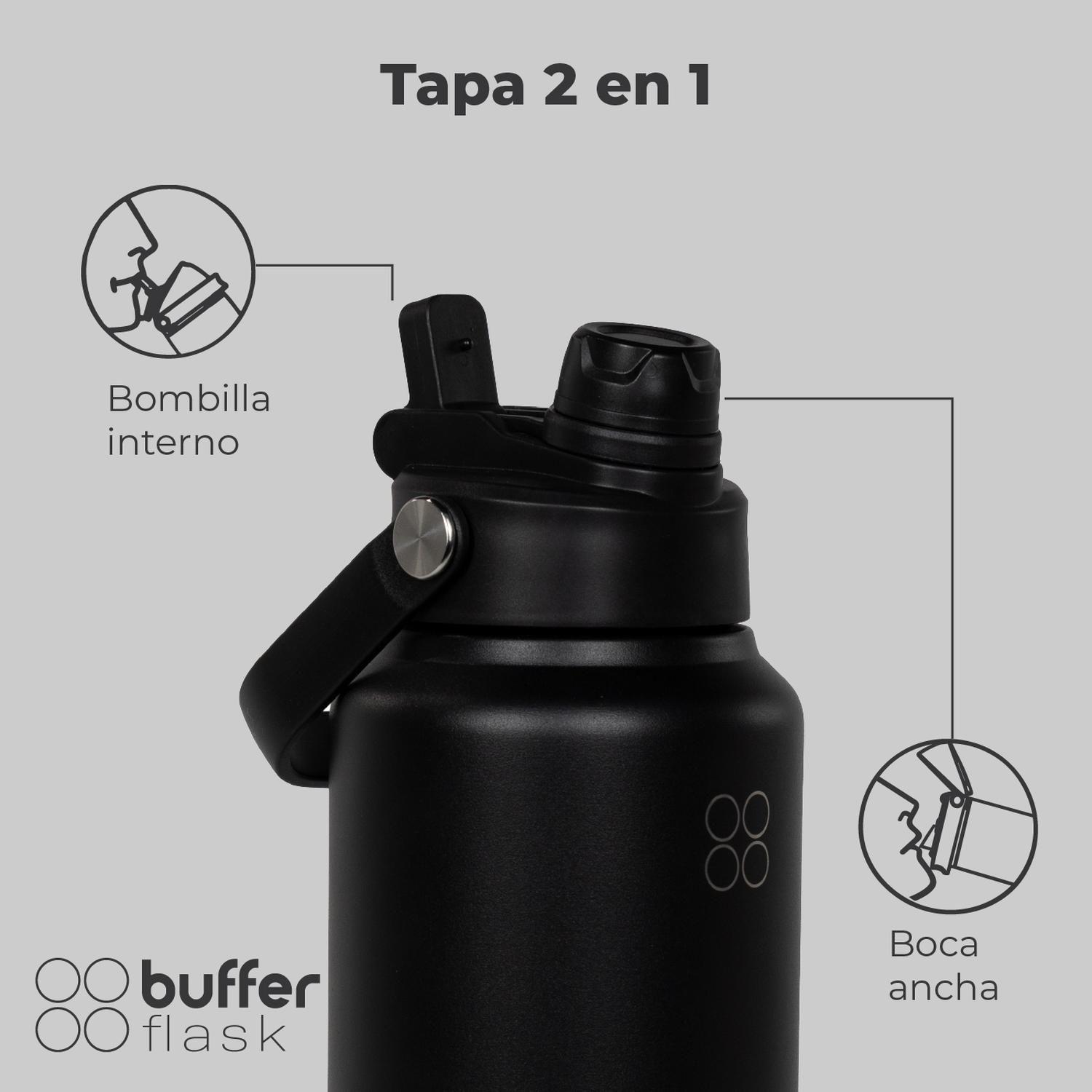 Termo Botella Agua Termica Buffer Flask Acero Inox 1L 2 en 1-4