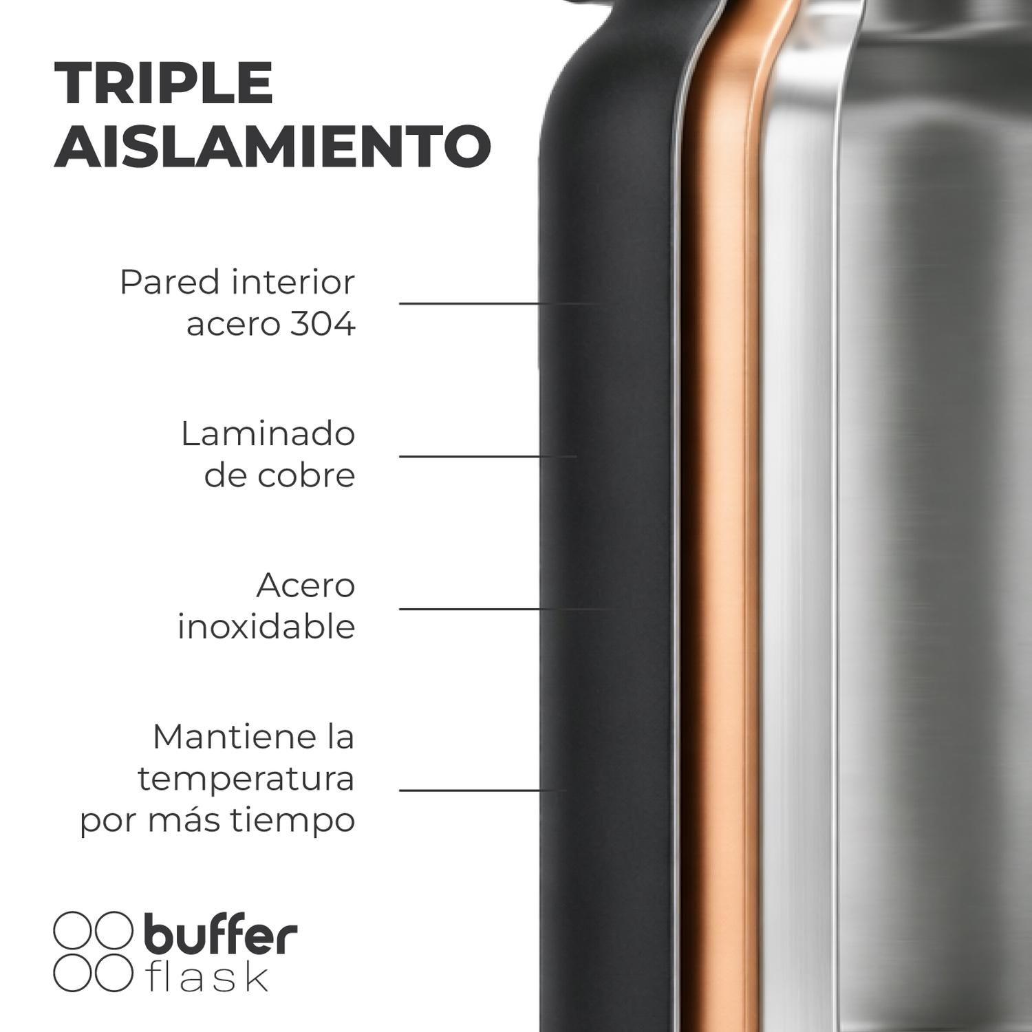 Termo Botella Agua Termica Buffer Flask Acero Inox 1L 2 en 1-6