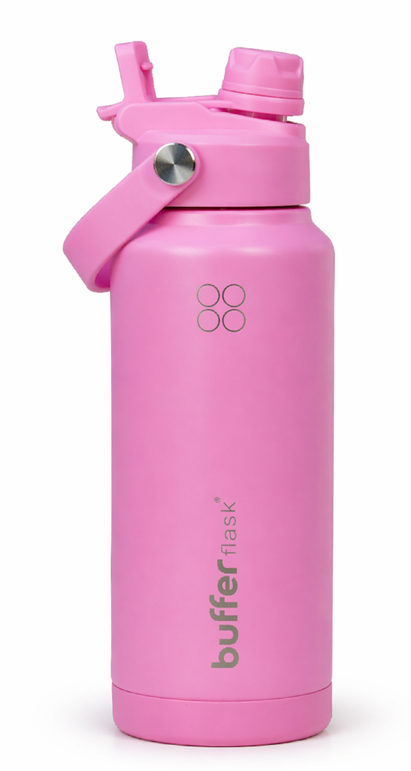 Termo Botella Agua Termica Buffer Flask Acero Inox 1L 2 en 1-0