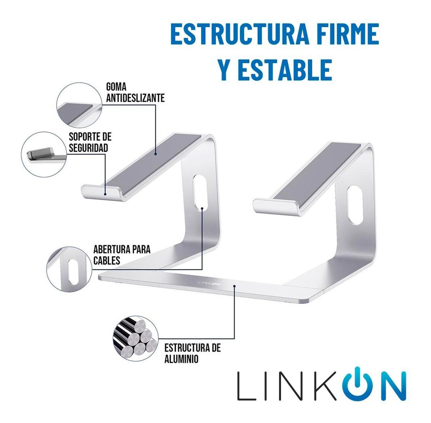 Soporte Notebook Base Aluminio Mac Macbook Notebook Linkon-5
