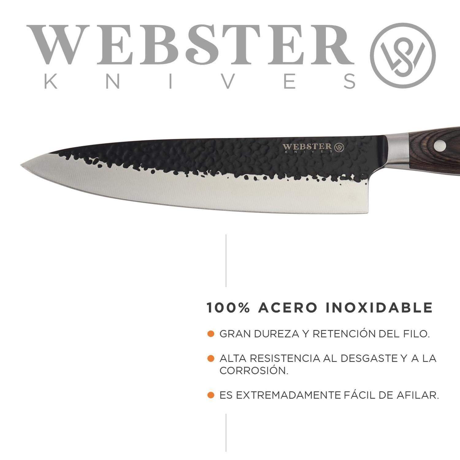 Cuchillo Acero Premium Parrillero Cocina Chef Asado Martillado Silver-2