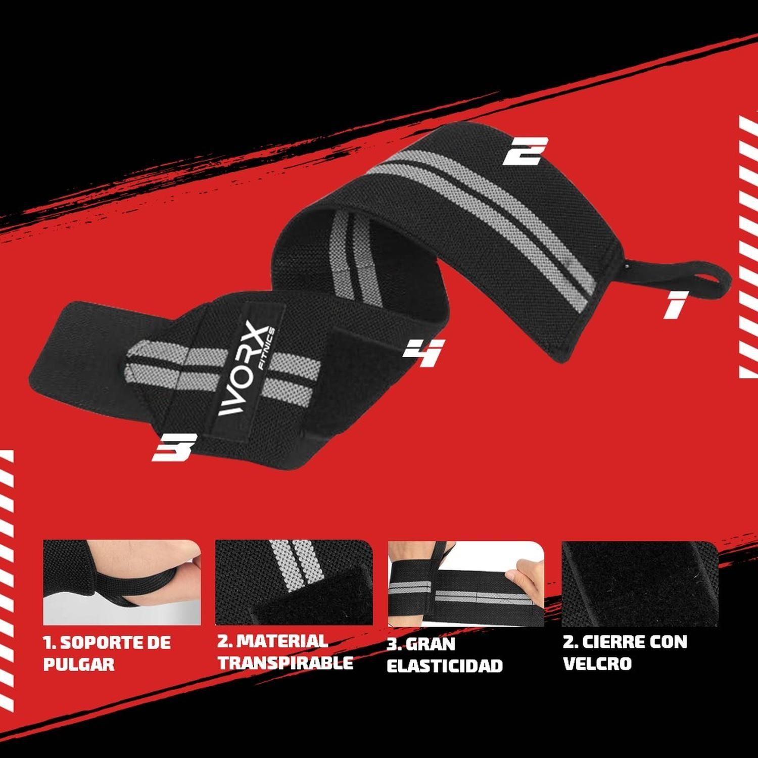 Muñequeras Levantamiento Pesas Worx Gym Gimnasio Crossfit x2-3