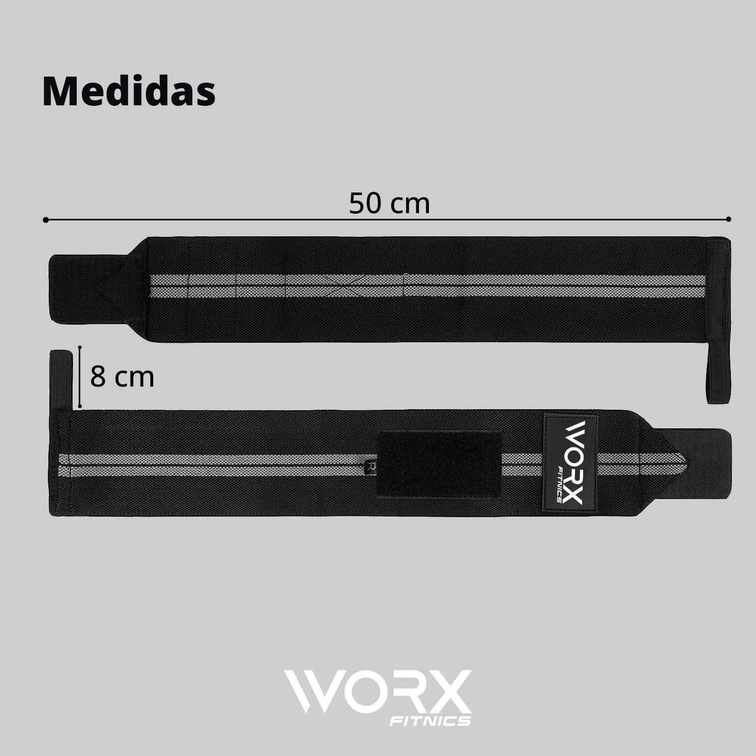 Muñequeras Levantamiento Pesas Worx Gym Gimnasio Crossfit x2-7