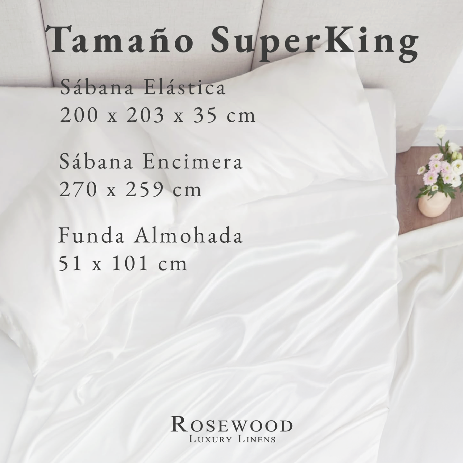 Sabanas Satin Rosewood Ultra Suaves Juego Completo Super King-8
