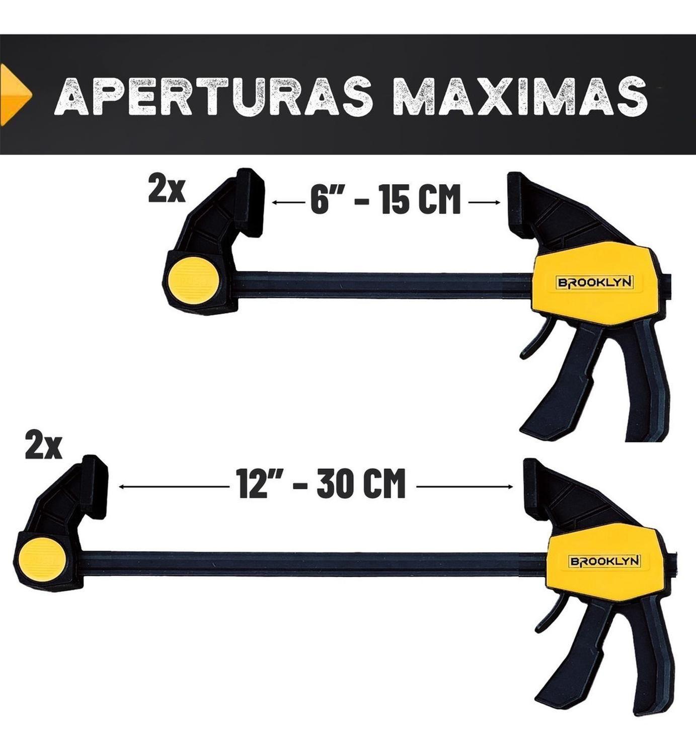 Prensas Sargento Rapida Set X4 Brooklyn Amarillo-1