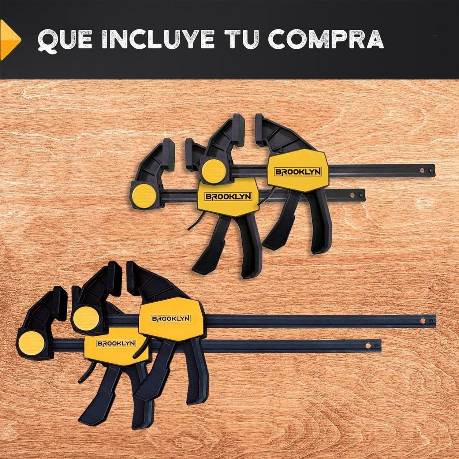 Prensas Sargento Rapida Set X4 Brooklyn Amarillo-5