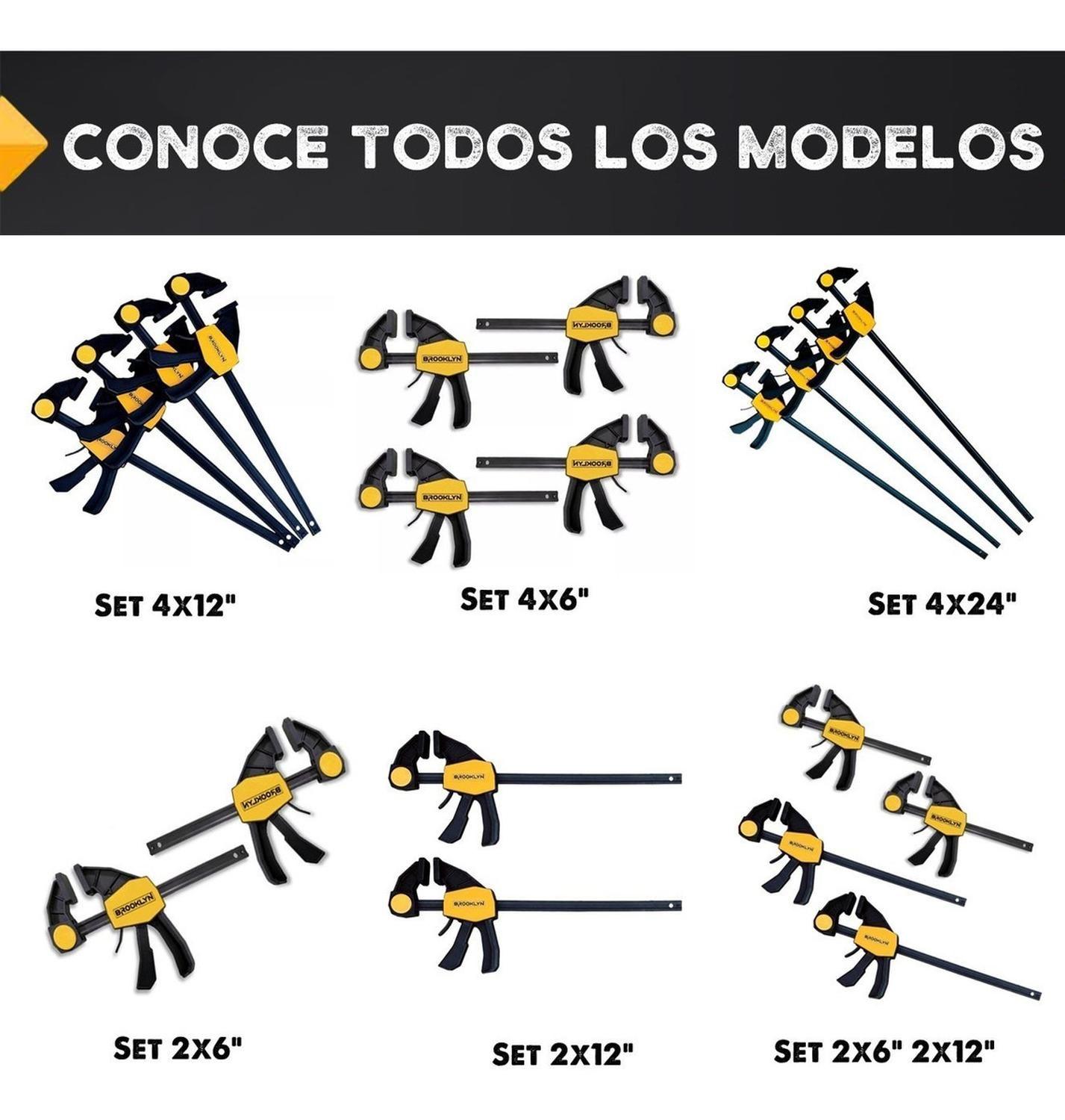 Prensas Sargento Rapida Set X4 Brooklyn Amarillo-7
