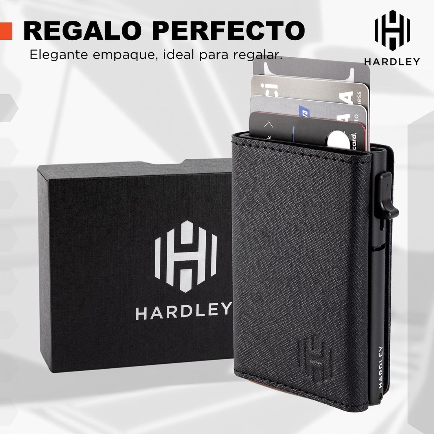 Billetera Hombre De Cuero Hardley Tarjetero Protección Rfid-4