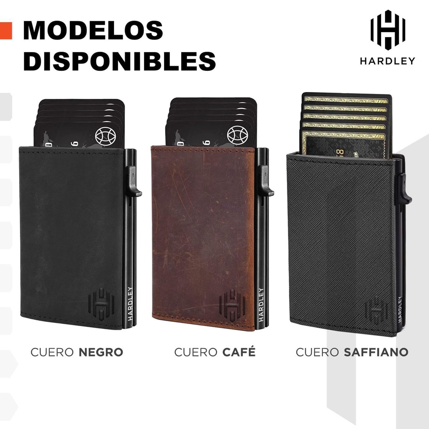 Billetera Hombre De Cuero Hardley Tarjetero Protección Rfid-9