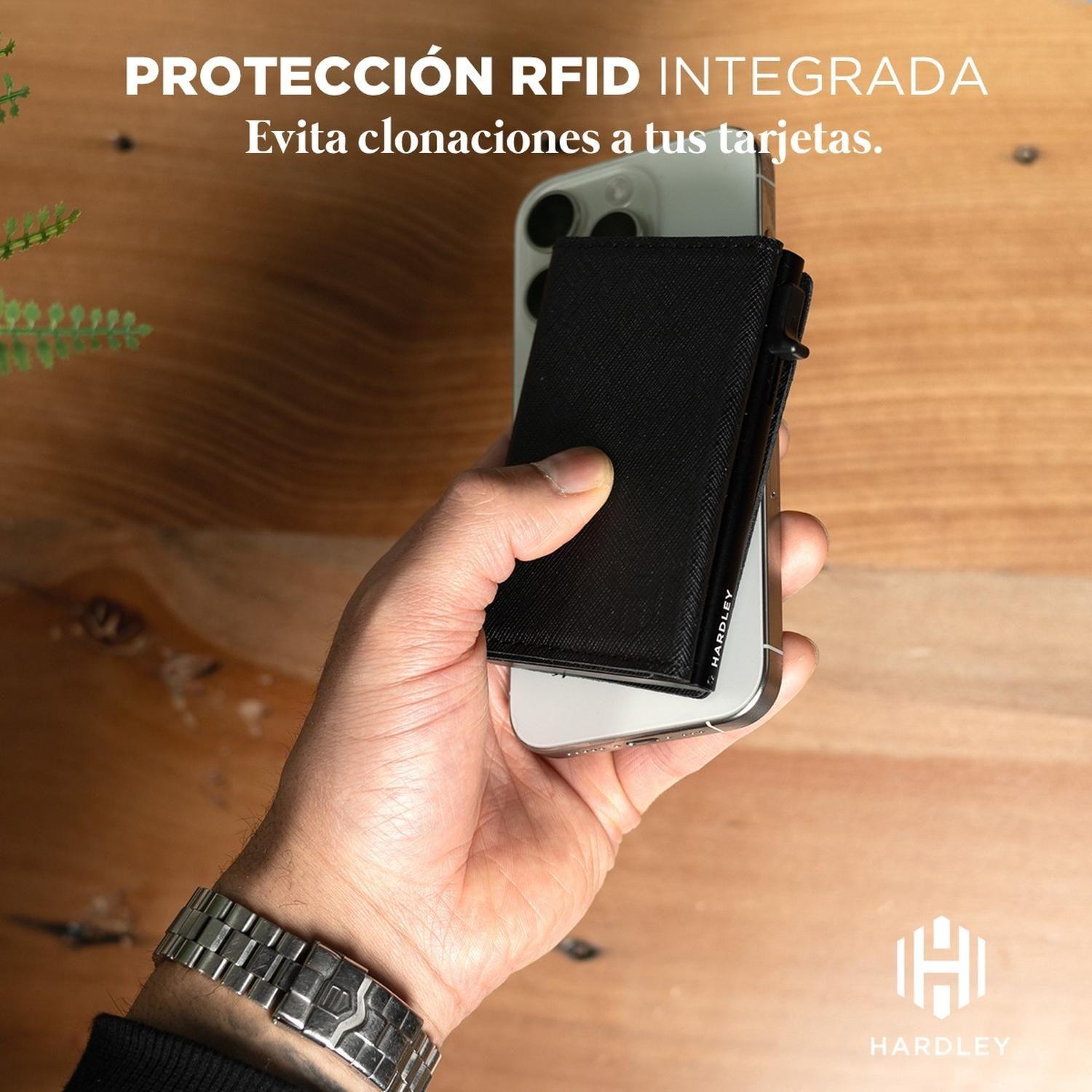 Billetera Hombre De Cuero Hardley Tarjetero Protección Rfid-4