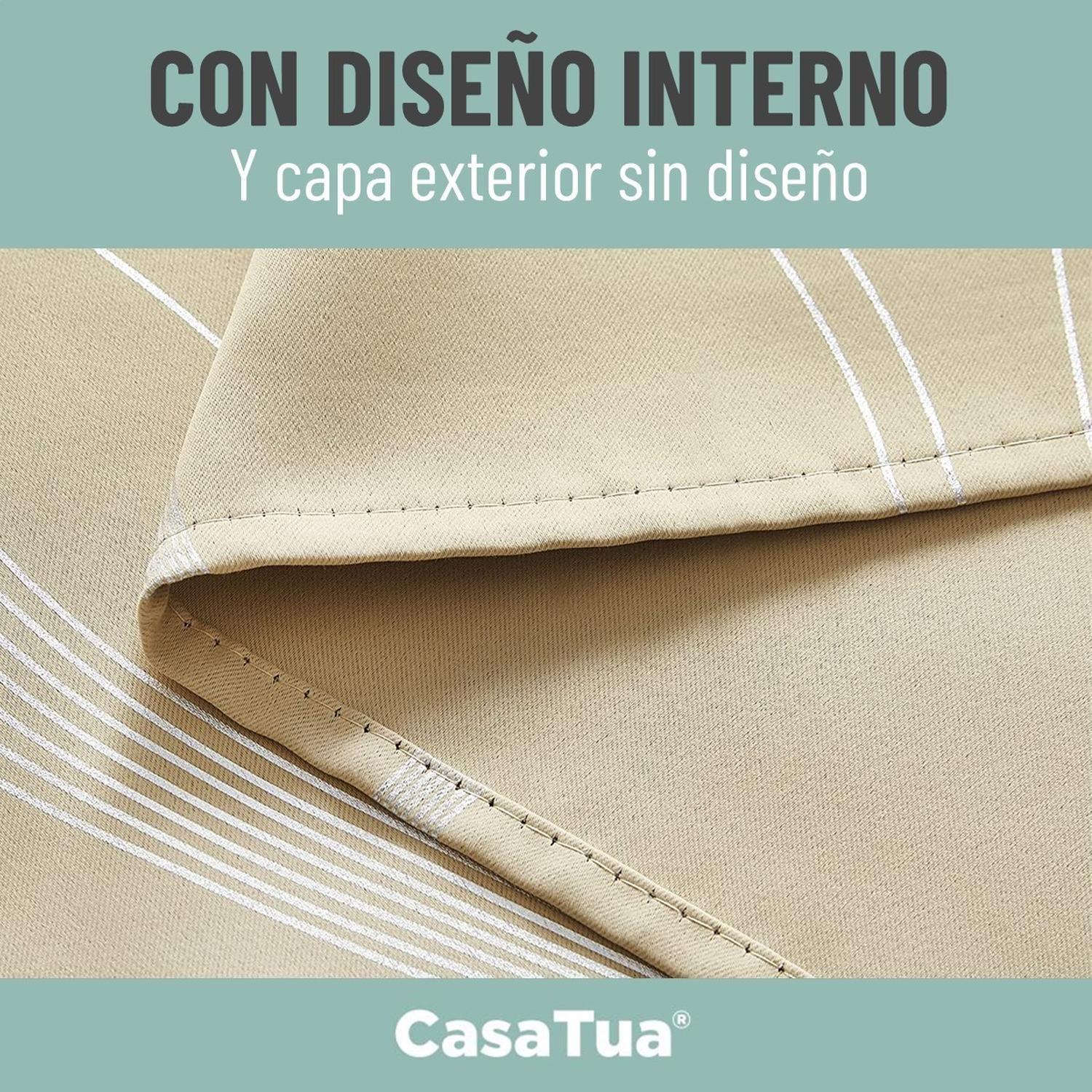 Cortina Blackout 95%, Son 2 Paños De 140x220cm CasaTua-1