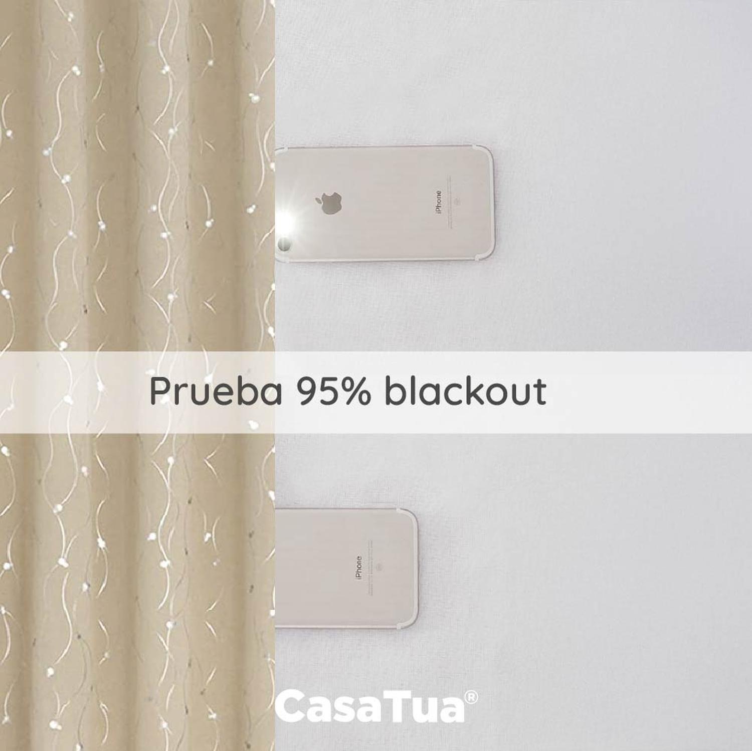 Cortina Blackout 95%, Son 2 Paños De 140x220cm CasaTua-5