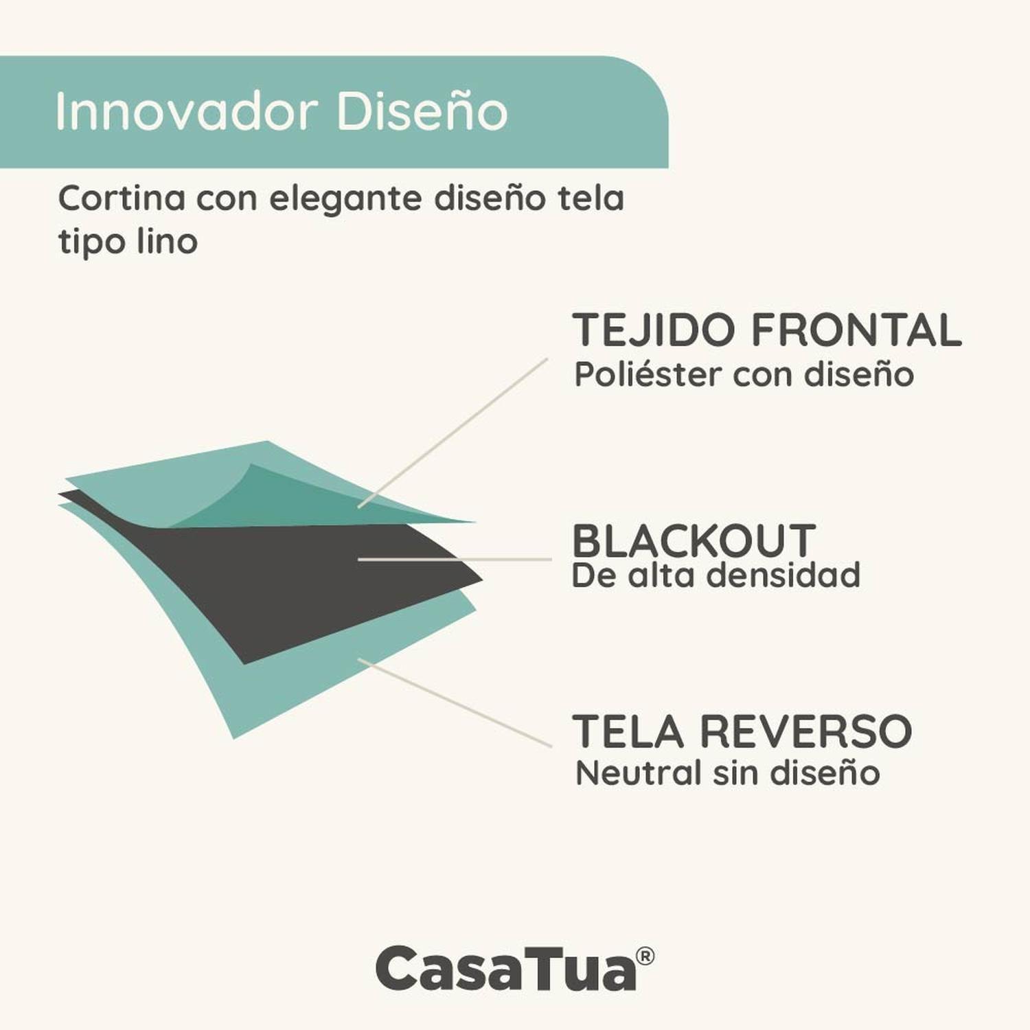 Cortina Blackout 95%, Son 2 Paños De 140x220cm CasaTua-6
