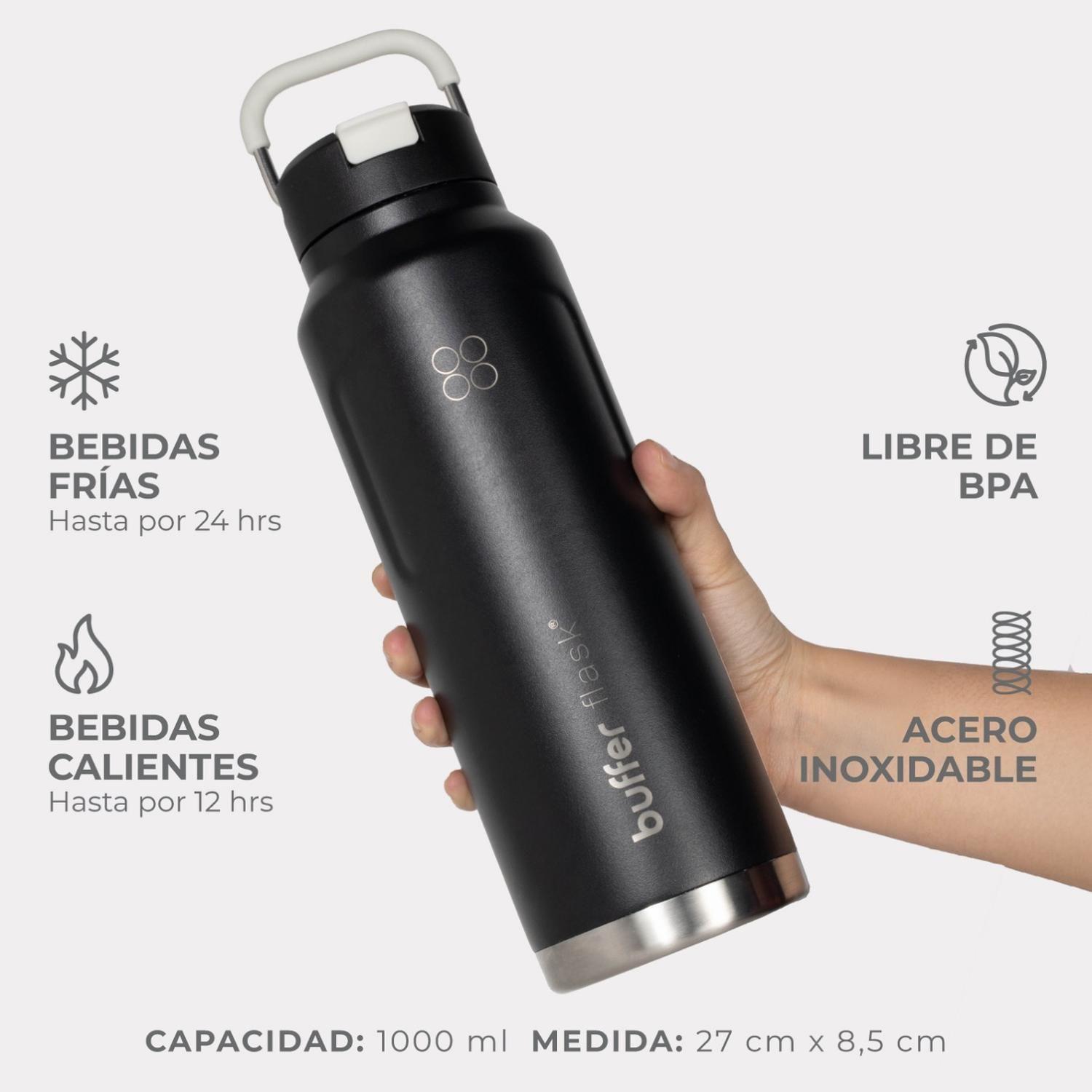 Termo Botella Agua Termica Buffer Acero Inoxidable 1 Litro-2