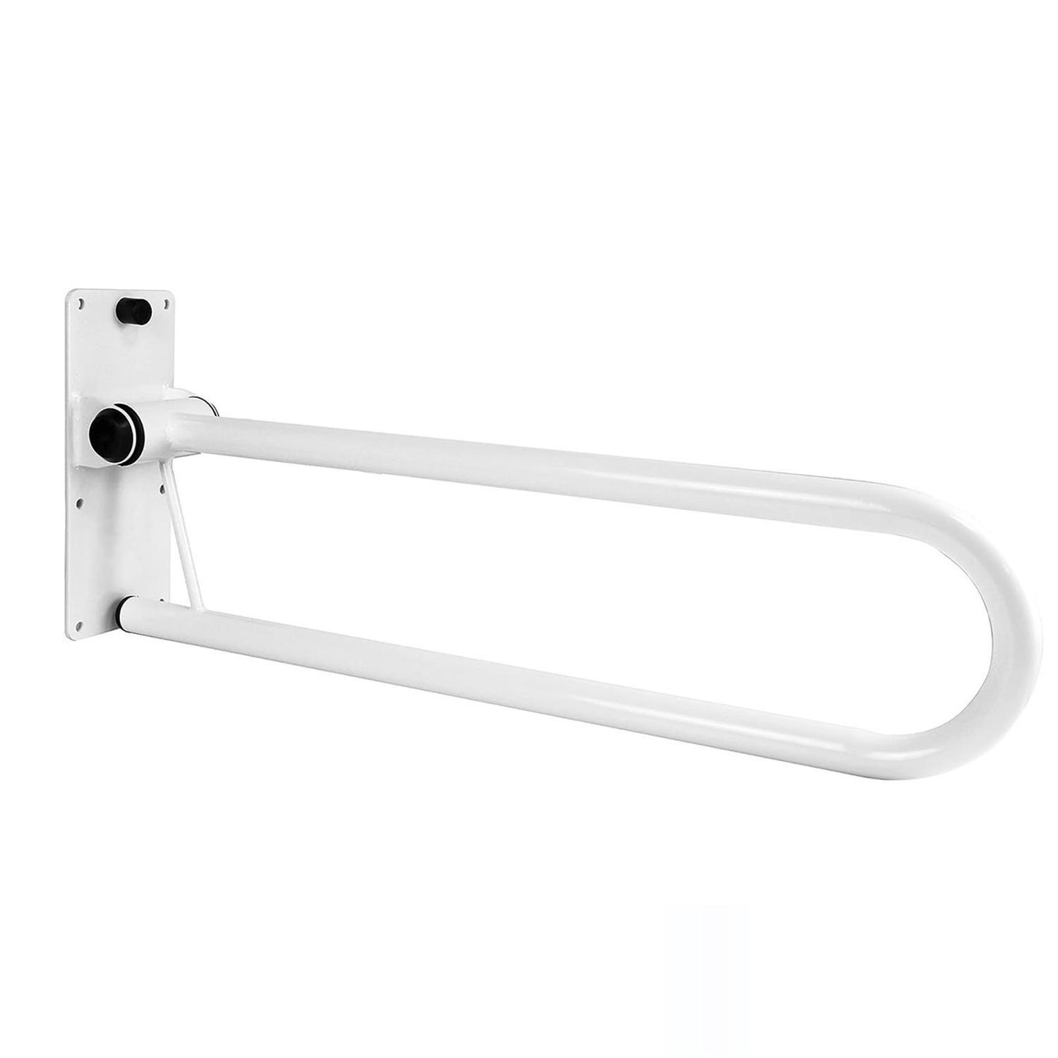 Barra de Apoyo Seguridad para Baño Pasamanos Abatible Acero-0