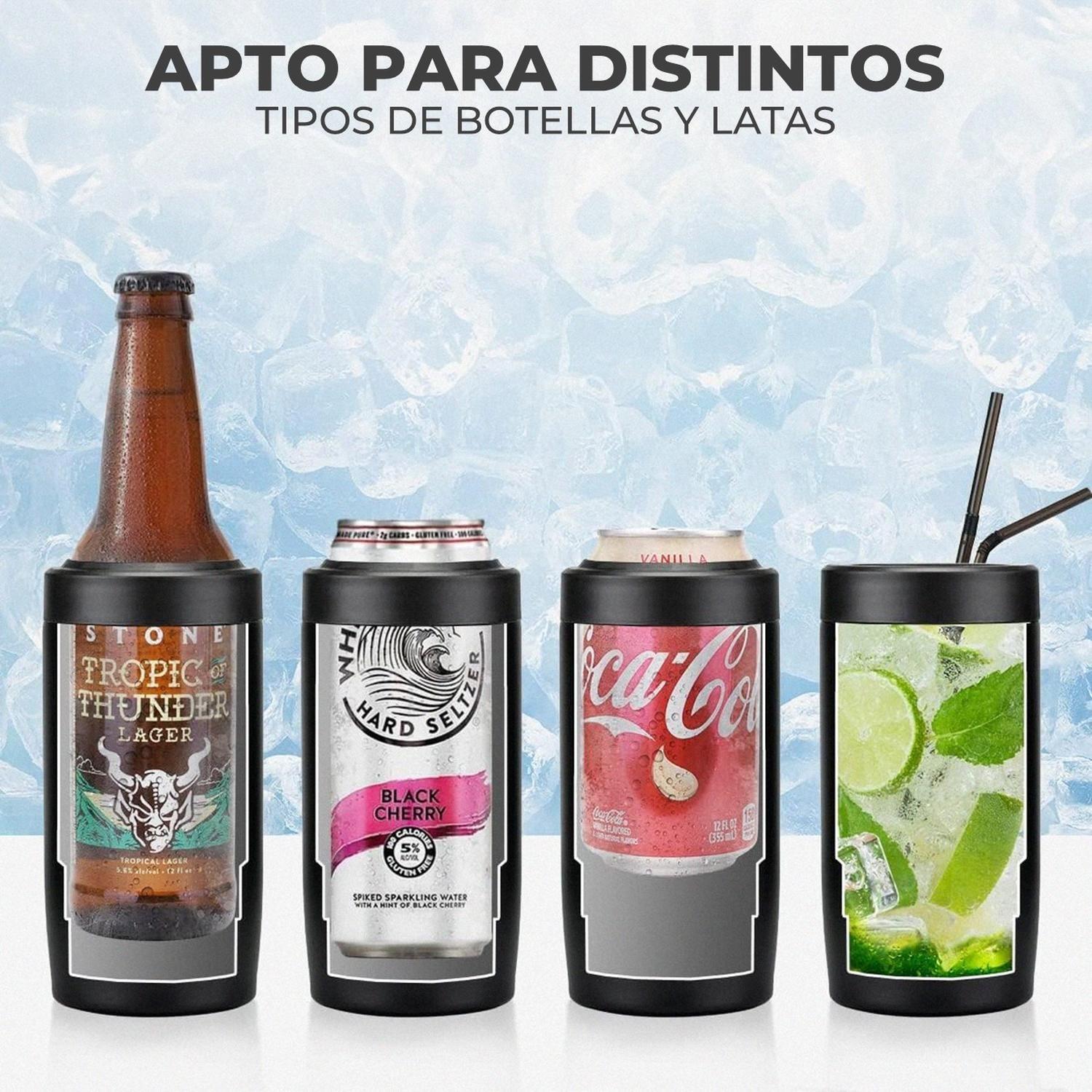 Termo Aislador Porta Cubre Latas Botellas 4en1 Buffer Set 2-1