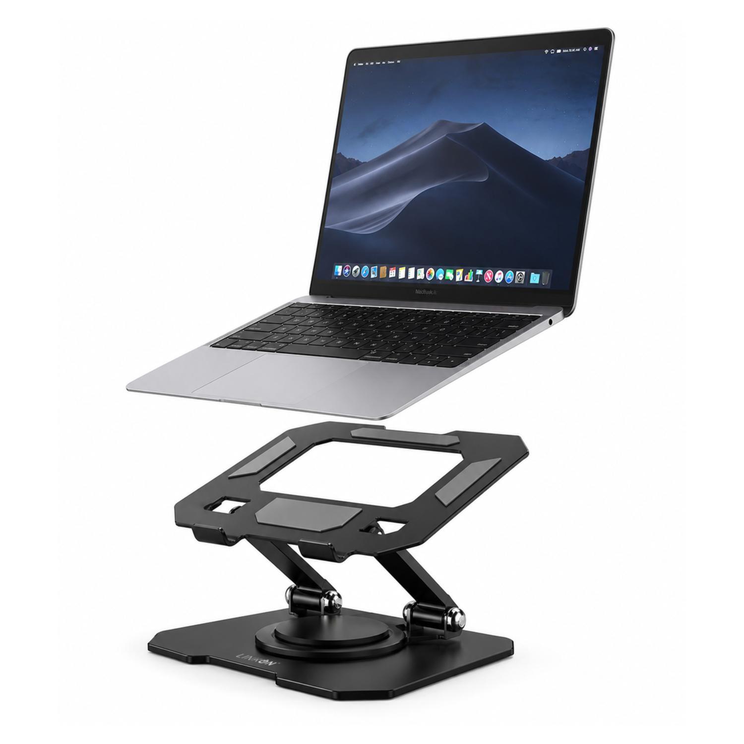 Soporte Notebook Linkon Aluminio Ajustable 360° hasta 17"-0