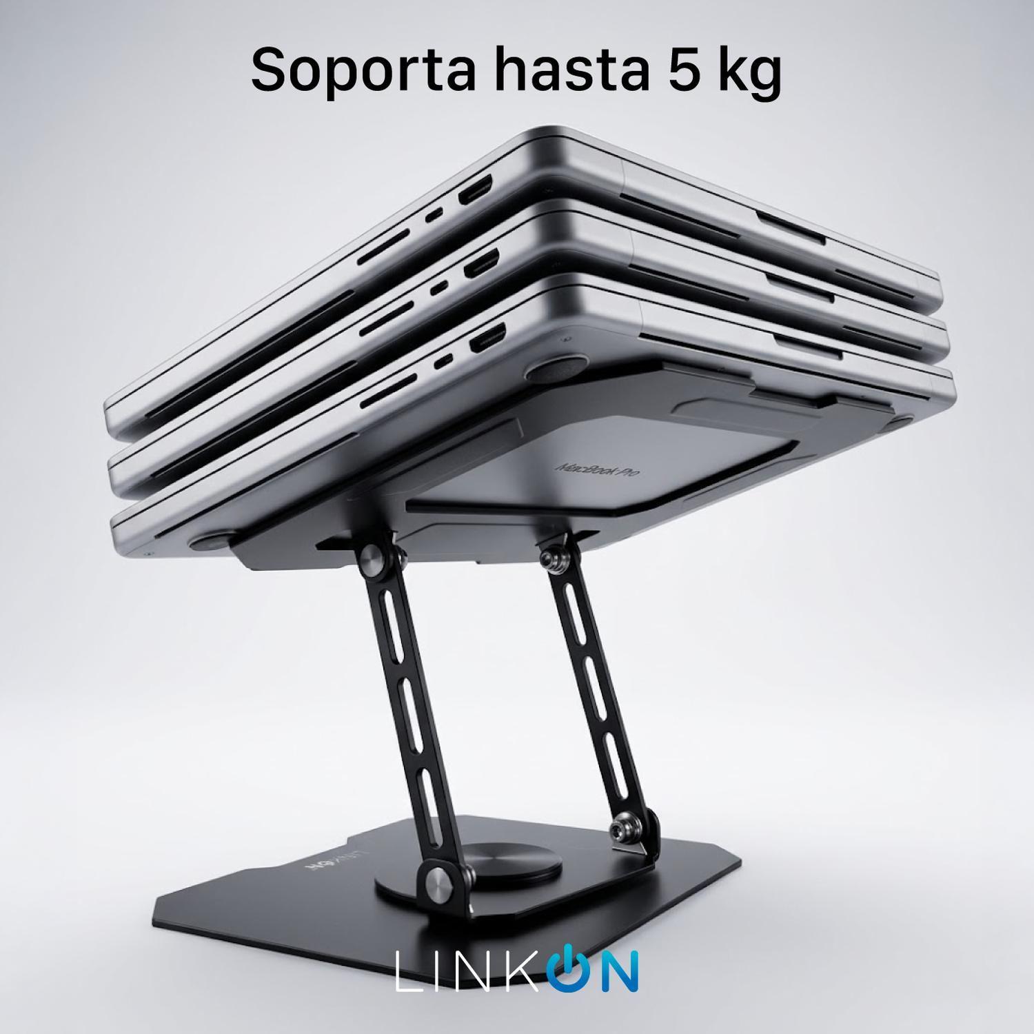 Soporte Notebook Linkon Aluminio Ajustable 360° hasta 17"-5