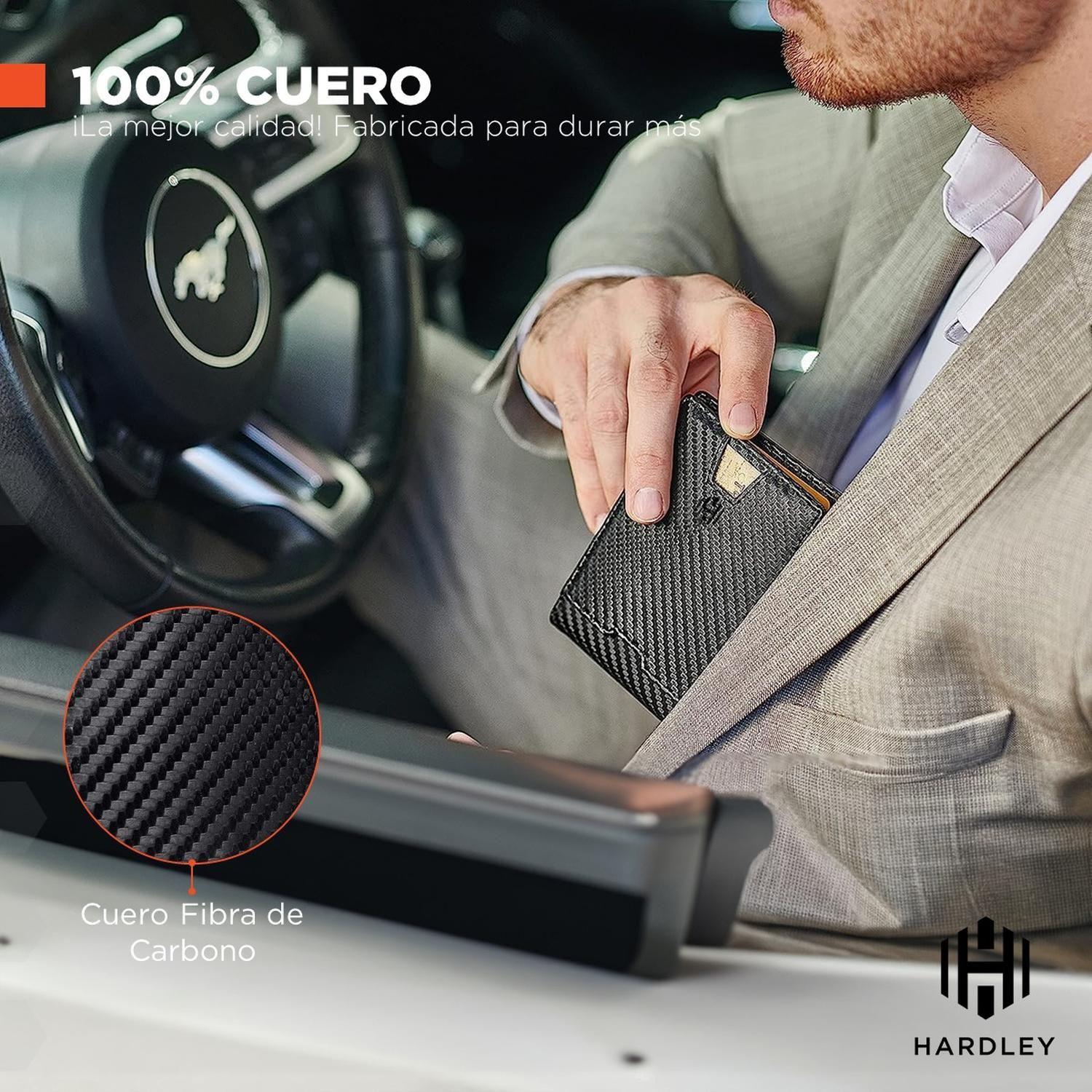 Billetera 100% Cuero Hombre Bloqueo Rfid Tarjetero Hardley-2