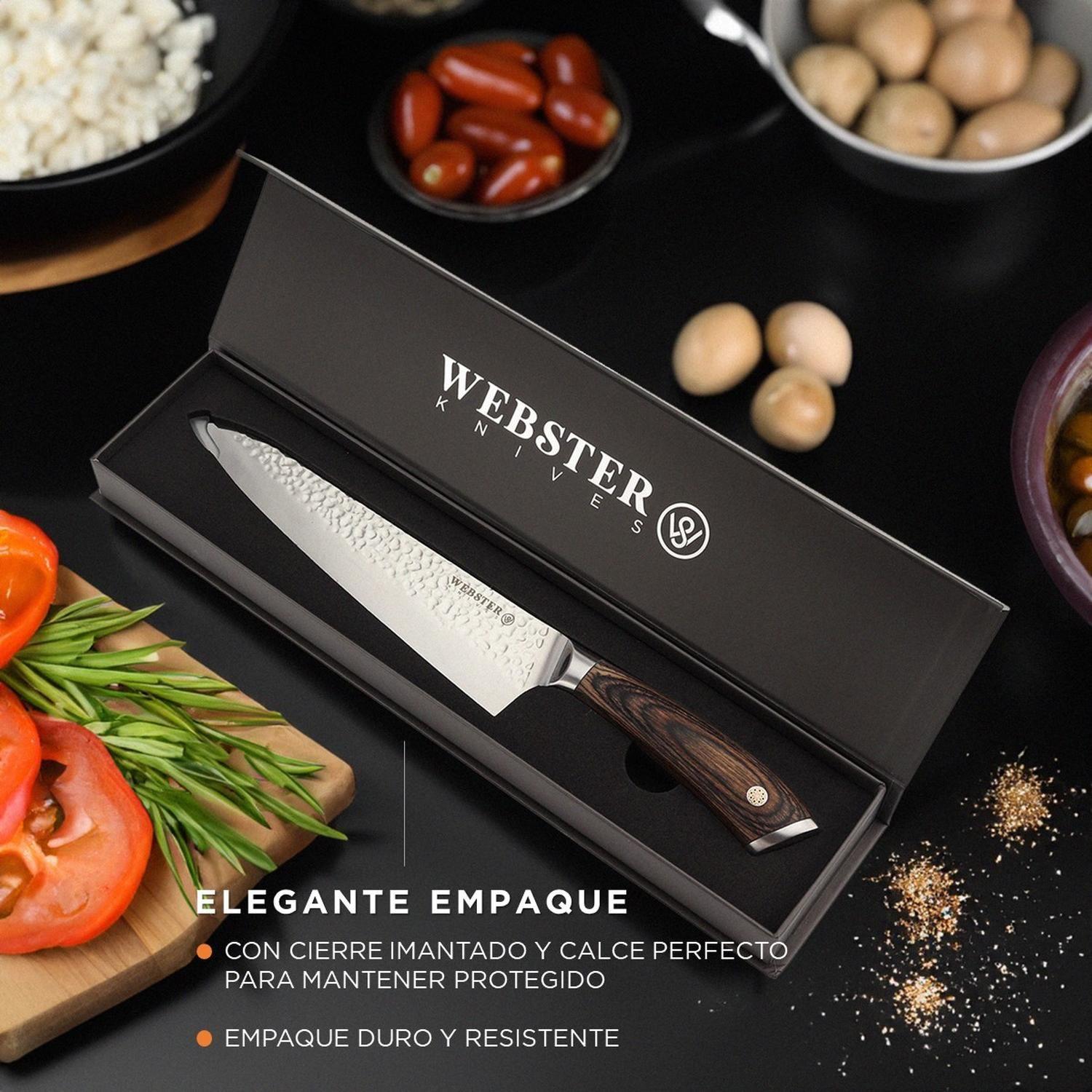 Cuchillo Acero Premium Parrillero Cocina Chef Asado Martillado Cafe-3