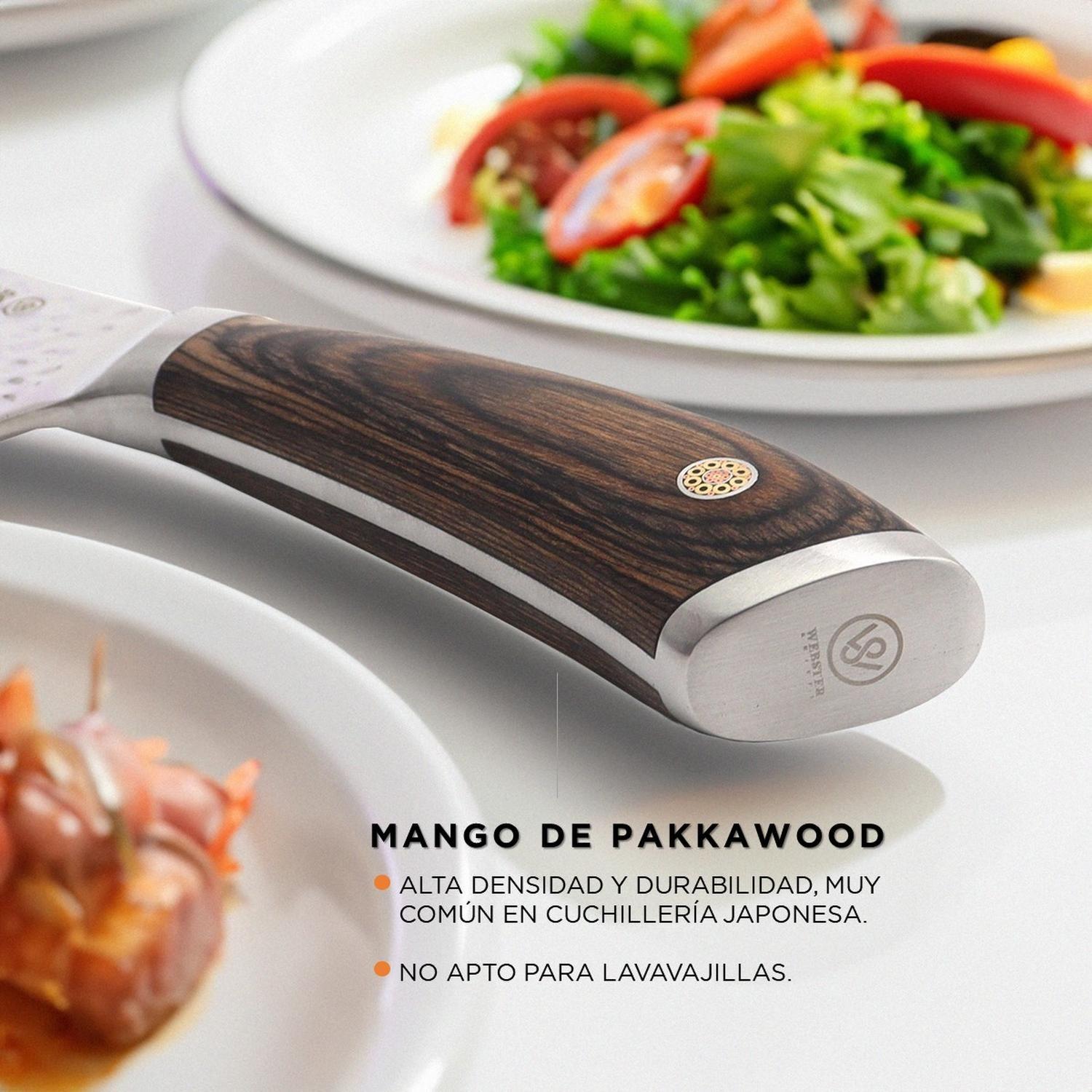 Cuchillo Acero Premium Parrillero Cocina Chef Asado Martillado Cafe-4