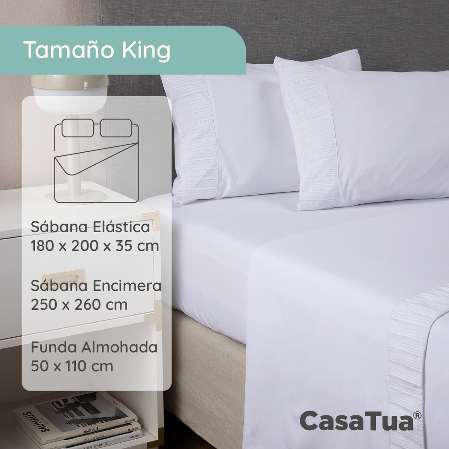Sabanas  Hotel Suave 1800 Casatua + 1 Funda Almohada-2