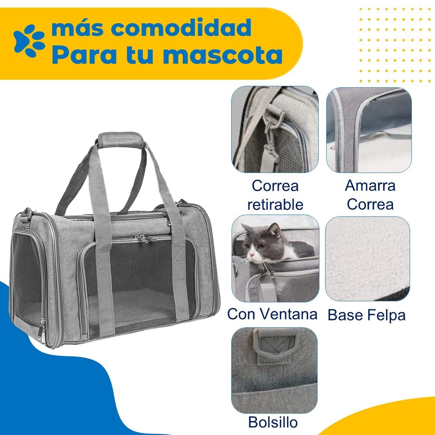 Bolso Transportador Mascota Perro Gato Petpal Respirable-3