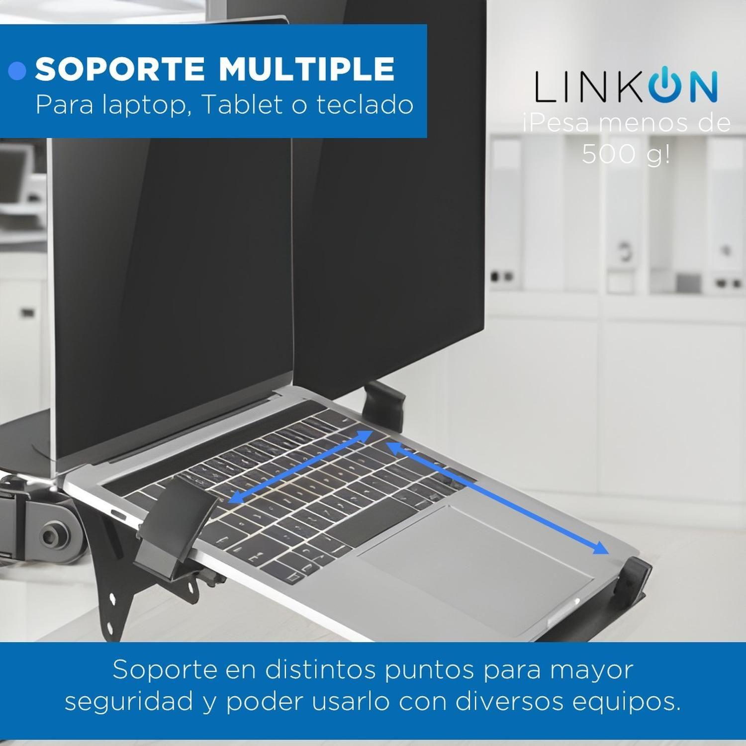 Soporte Brazo Doble Monitor Notebook Linkon Escritorio Lujo-3