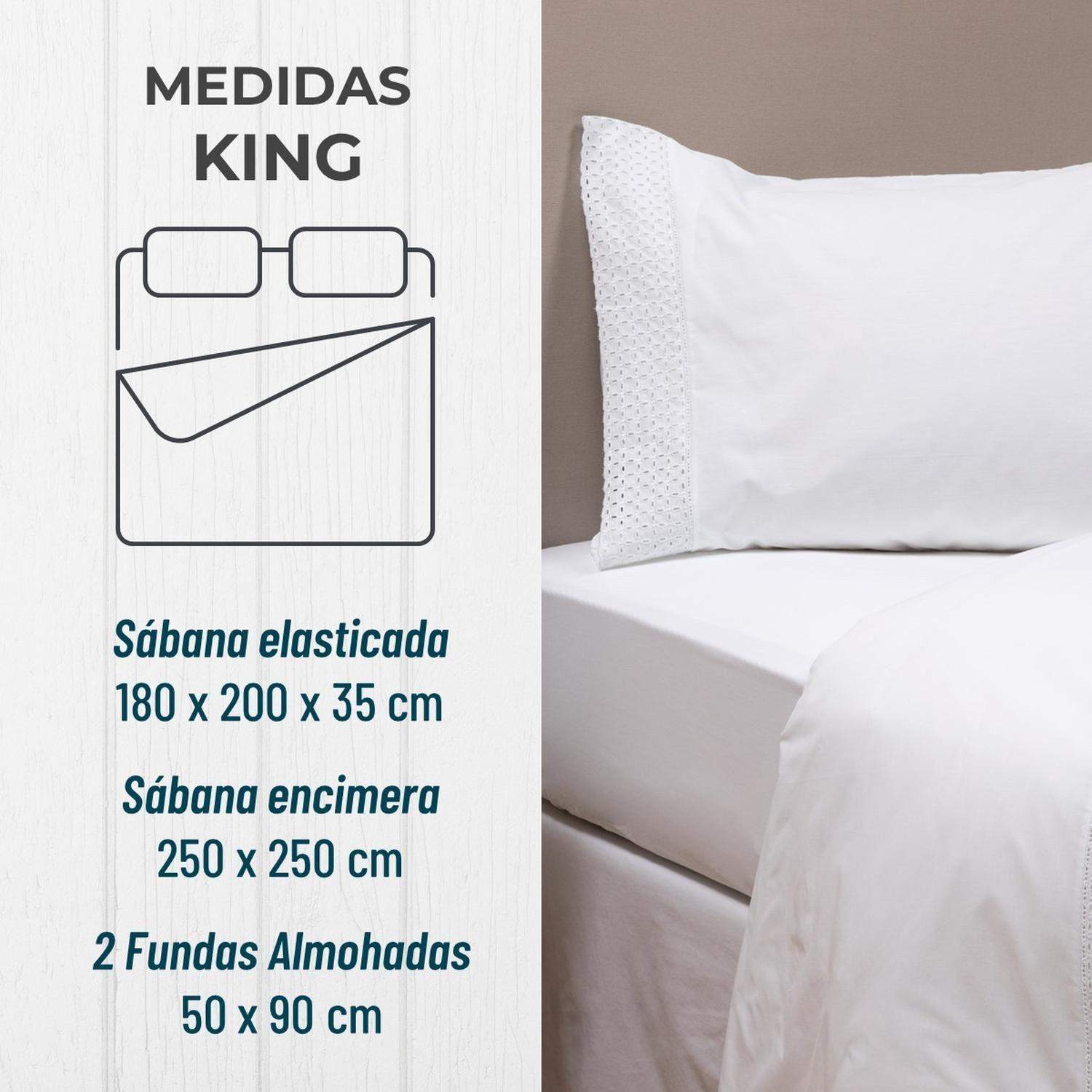 Sabanas Bordadas King Super King CasaTua +Fundas Almohada King-2