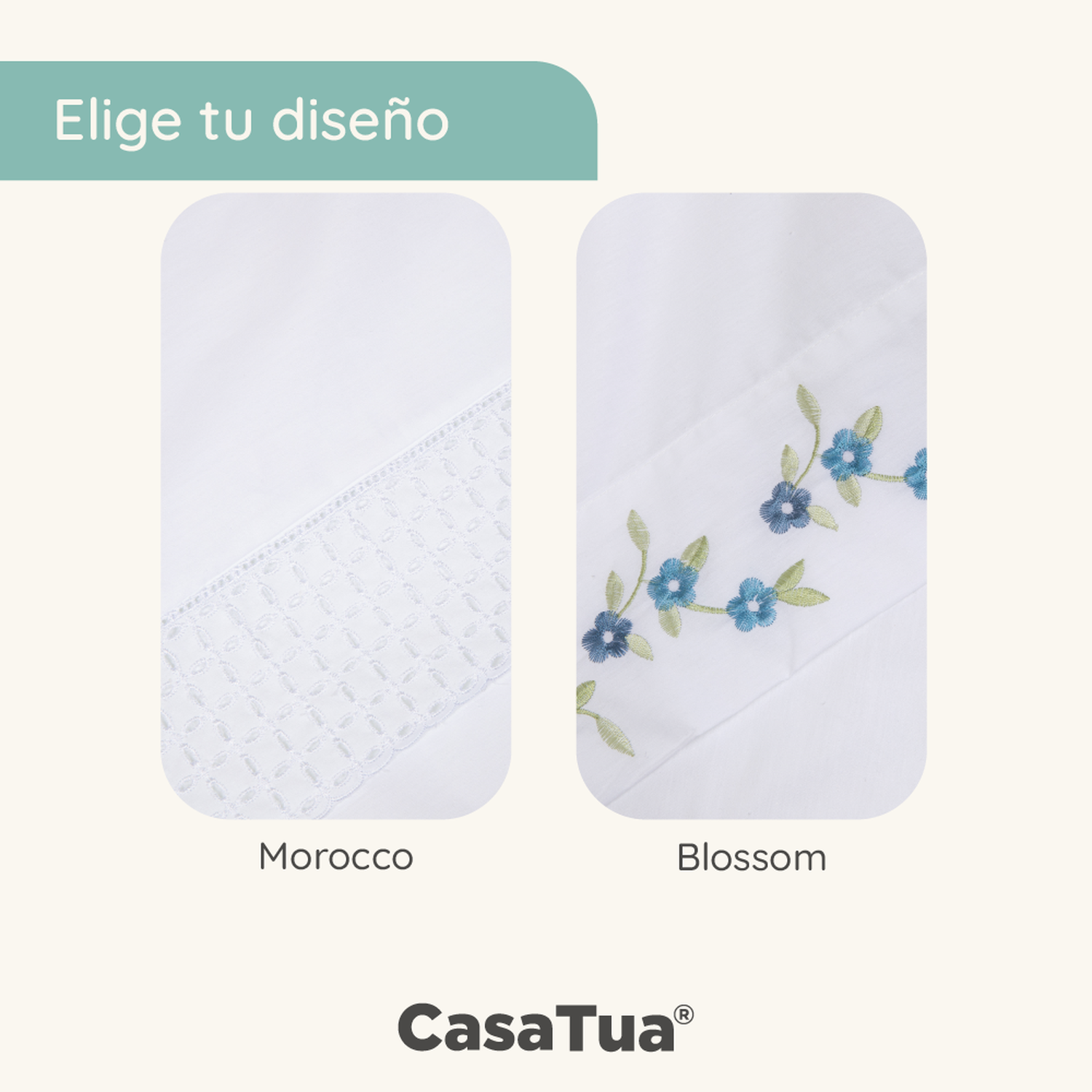 Sabanas Bordadas King Super King CasaTua +Fundas Almohada-6