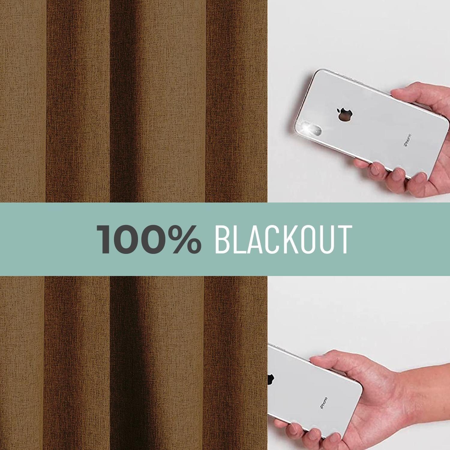 Cortina Blackout 100% 2 Paños de 140x220cm Text Lino-5