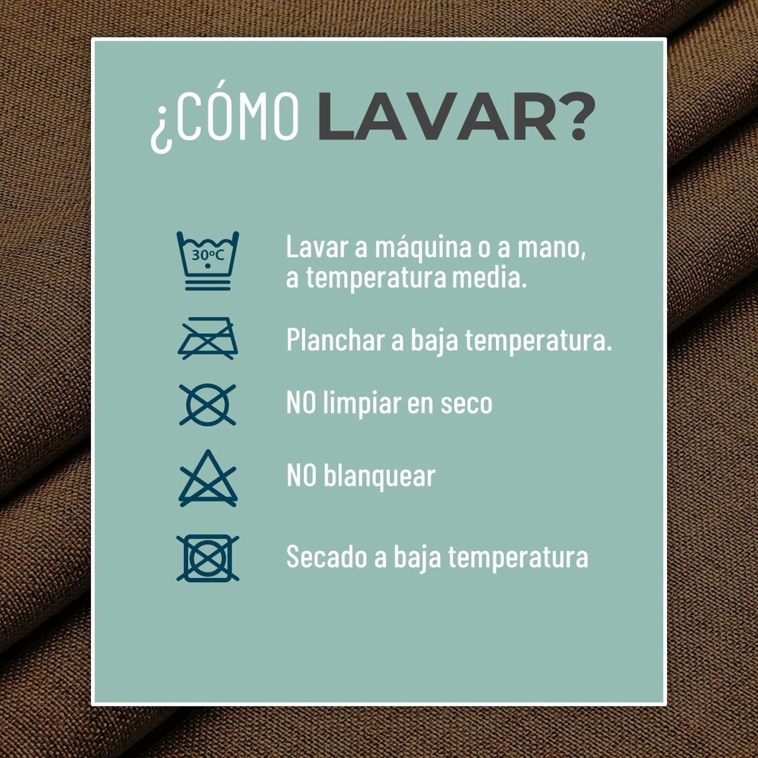 Cortina Blackout 100% 2 Paños de 140x220cm Text Lino-7