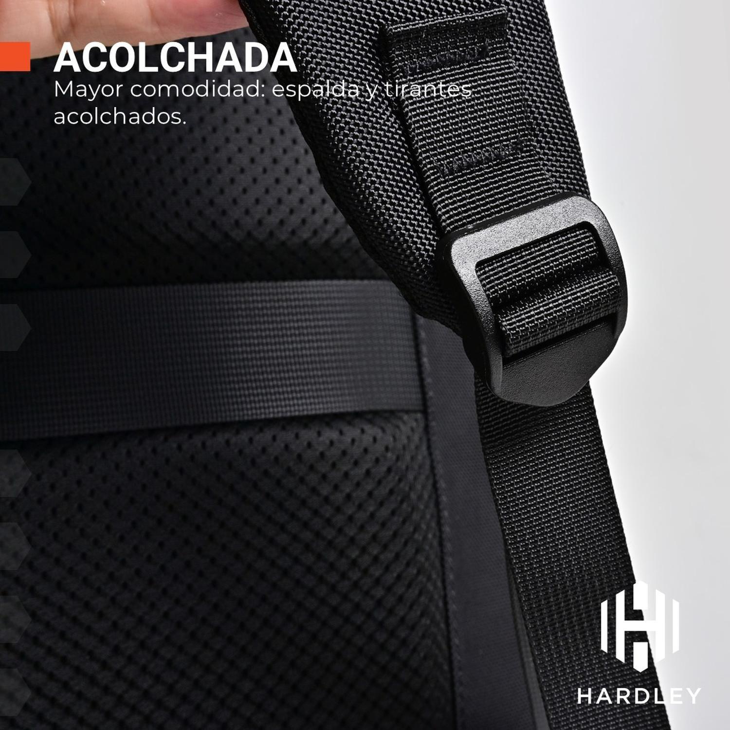 Mochila Notebook Impermeable Antirrobo Balistica Hardley Usb-3