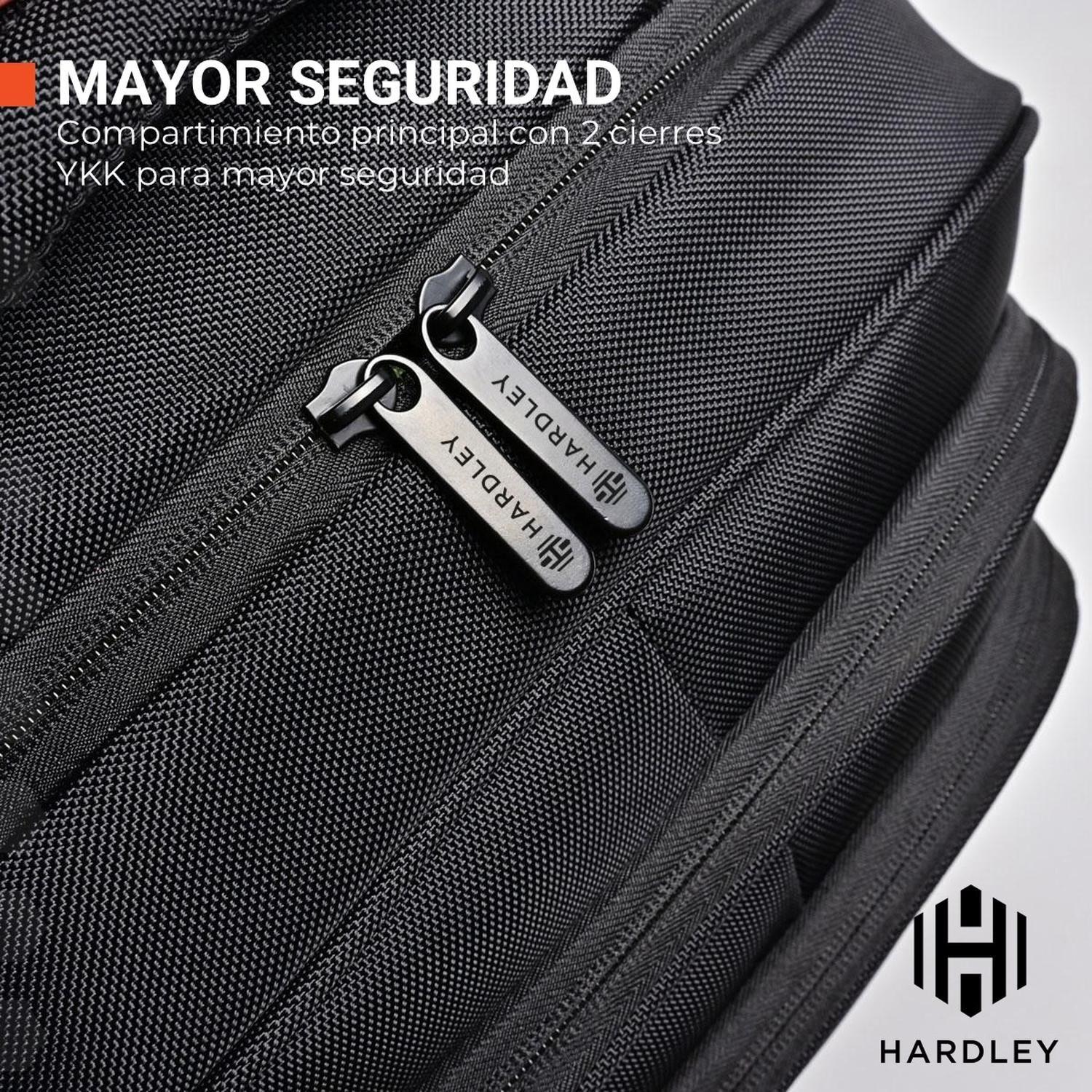 Mochila Notebook Impermeable Antirrobo Balistica Hardley Usb-5
