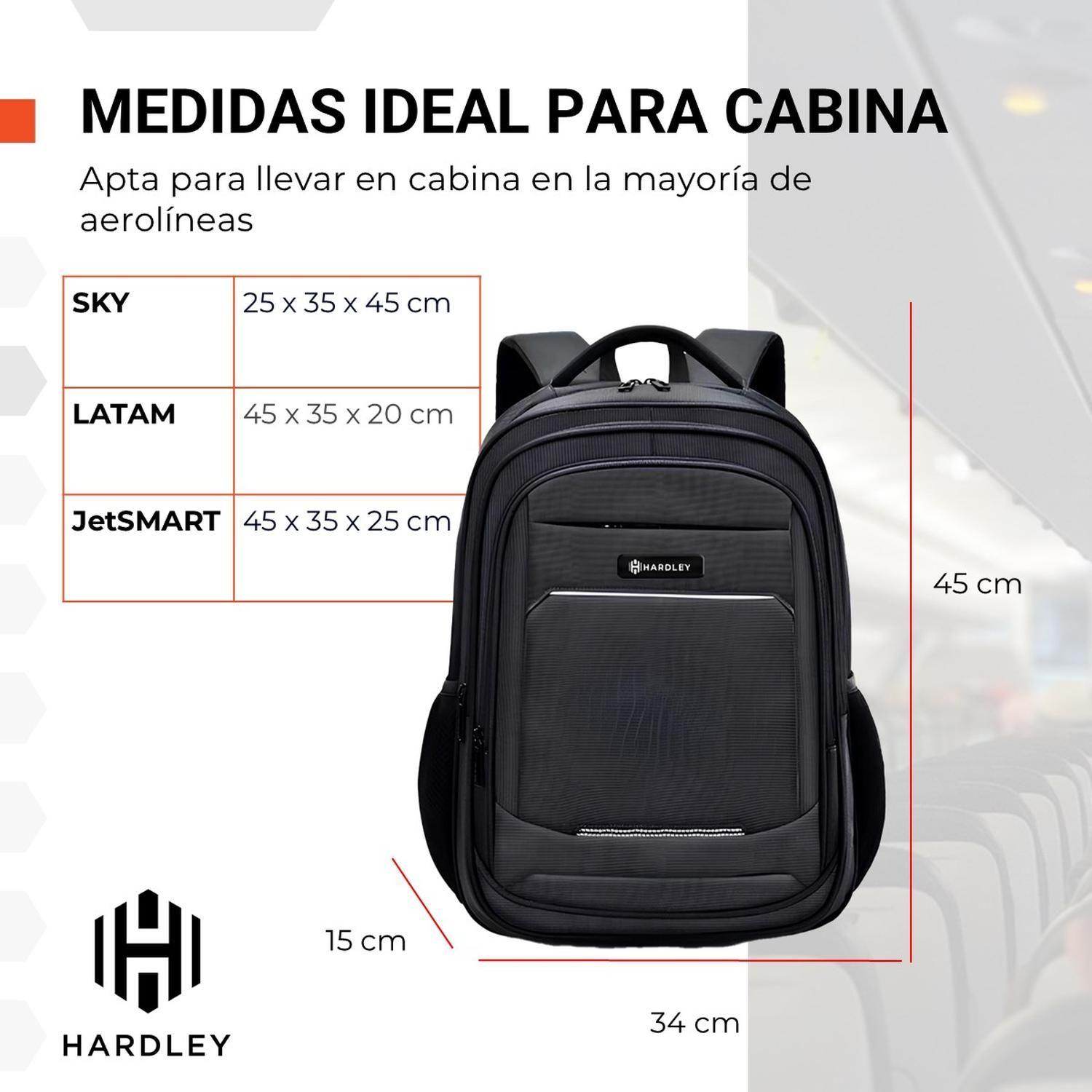 Mochila Notebook Impermeable Antirrobo Balistica Hardley Usb-6