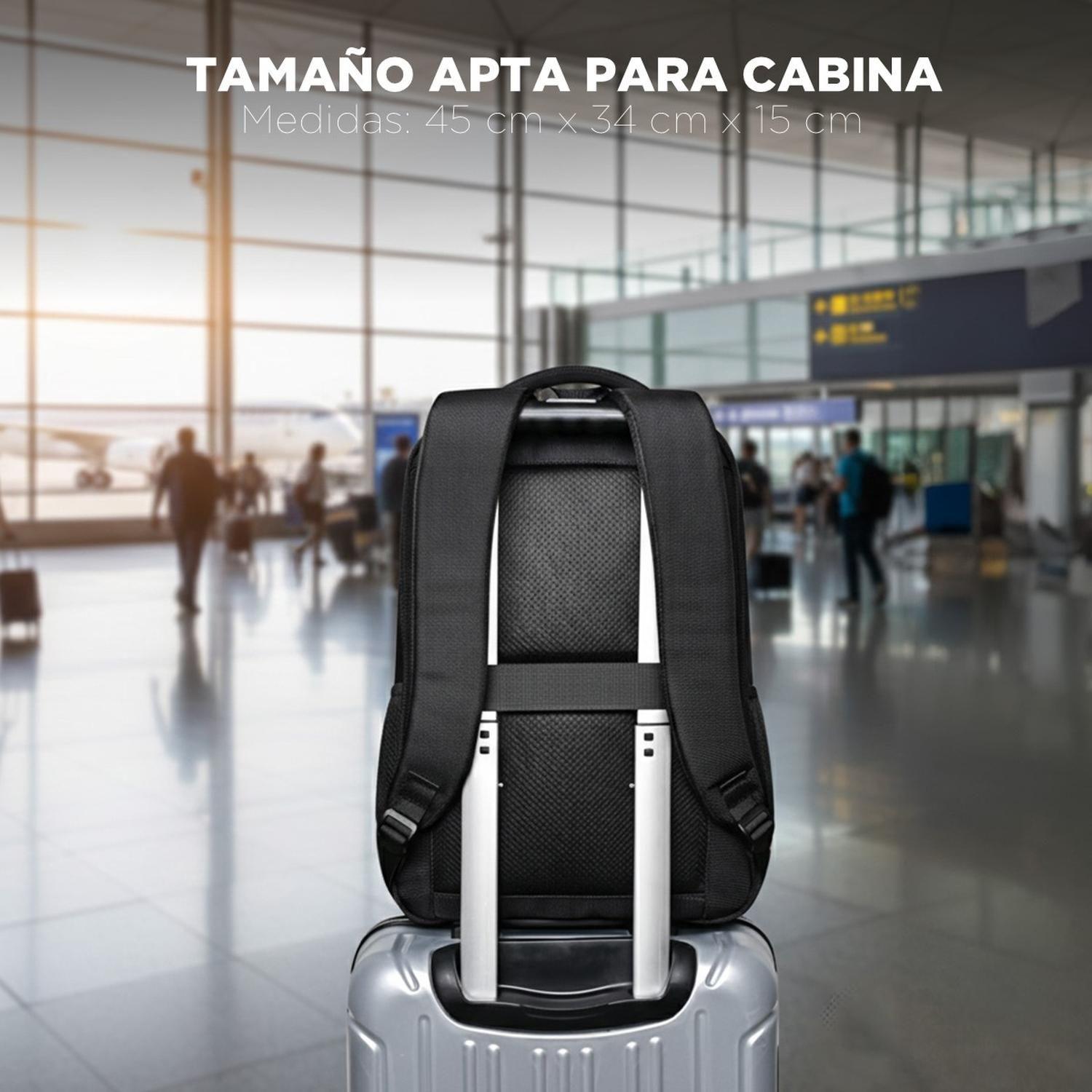 Mochila Notebook Impermeable Antirrobo Balistica 23 lt Hardley Usb-4