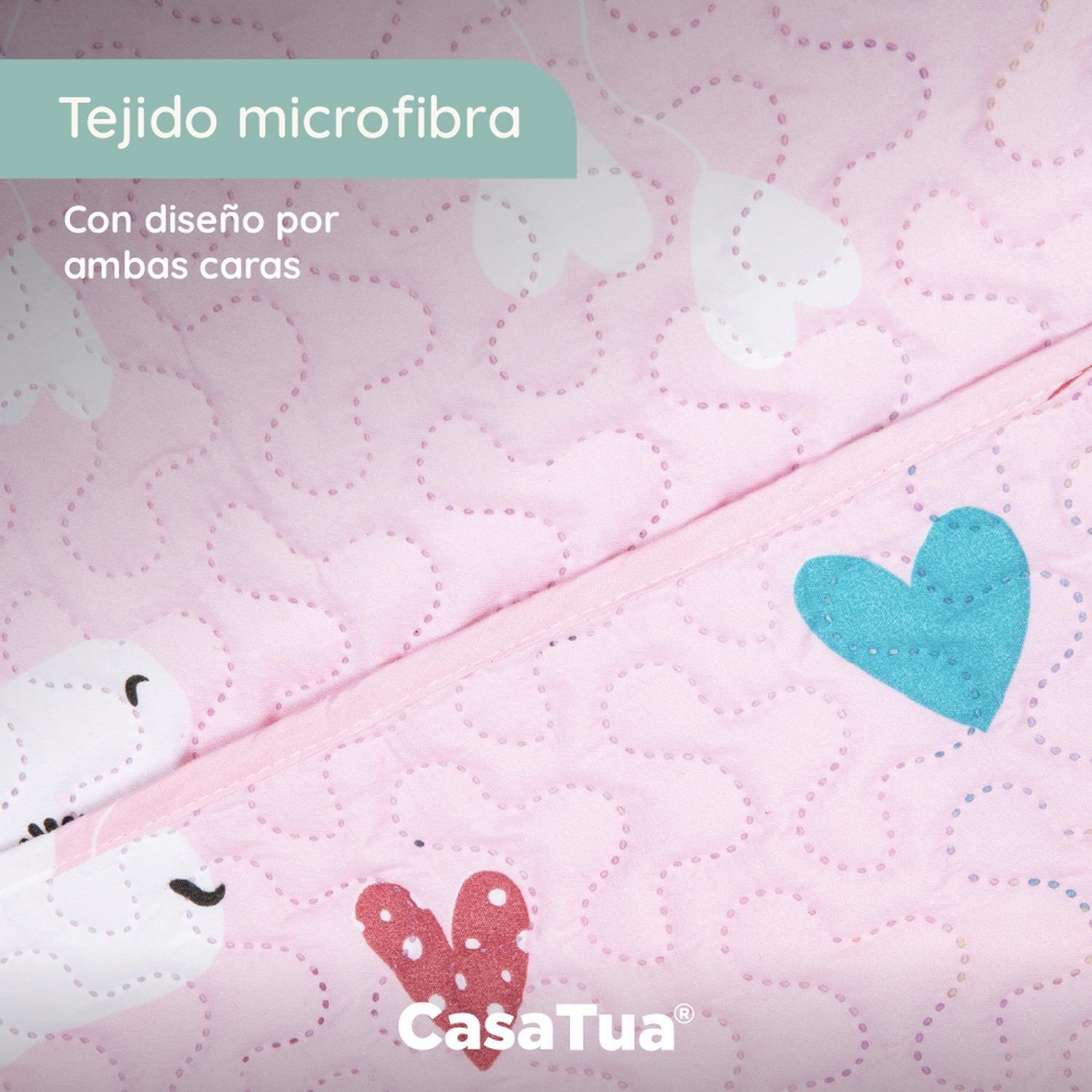 Cubrecama Quilt Reversible+funda Almohada 1,5P Niño Niña-3