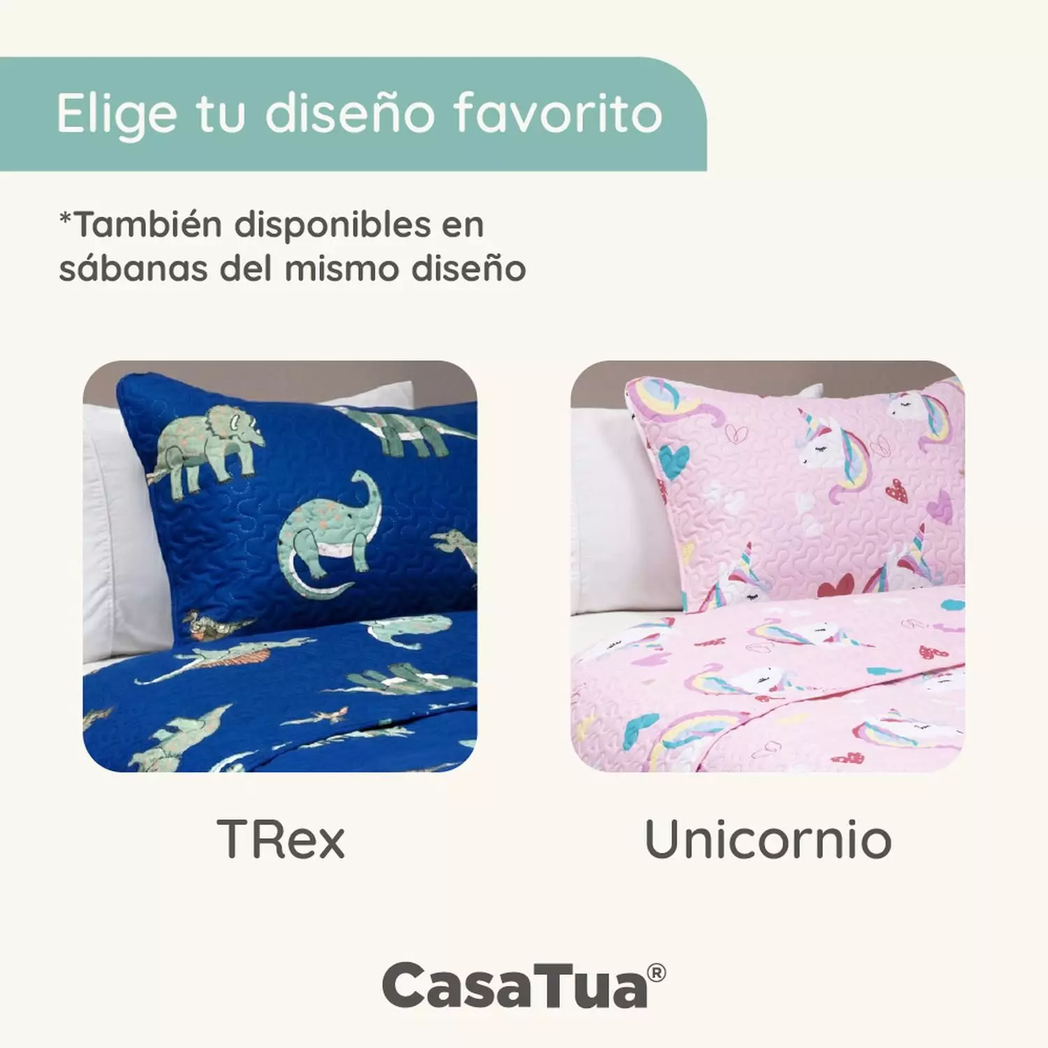 Cubrecama Quilt Reversible+funda Almohada 1,5P Niño Niña-7