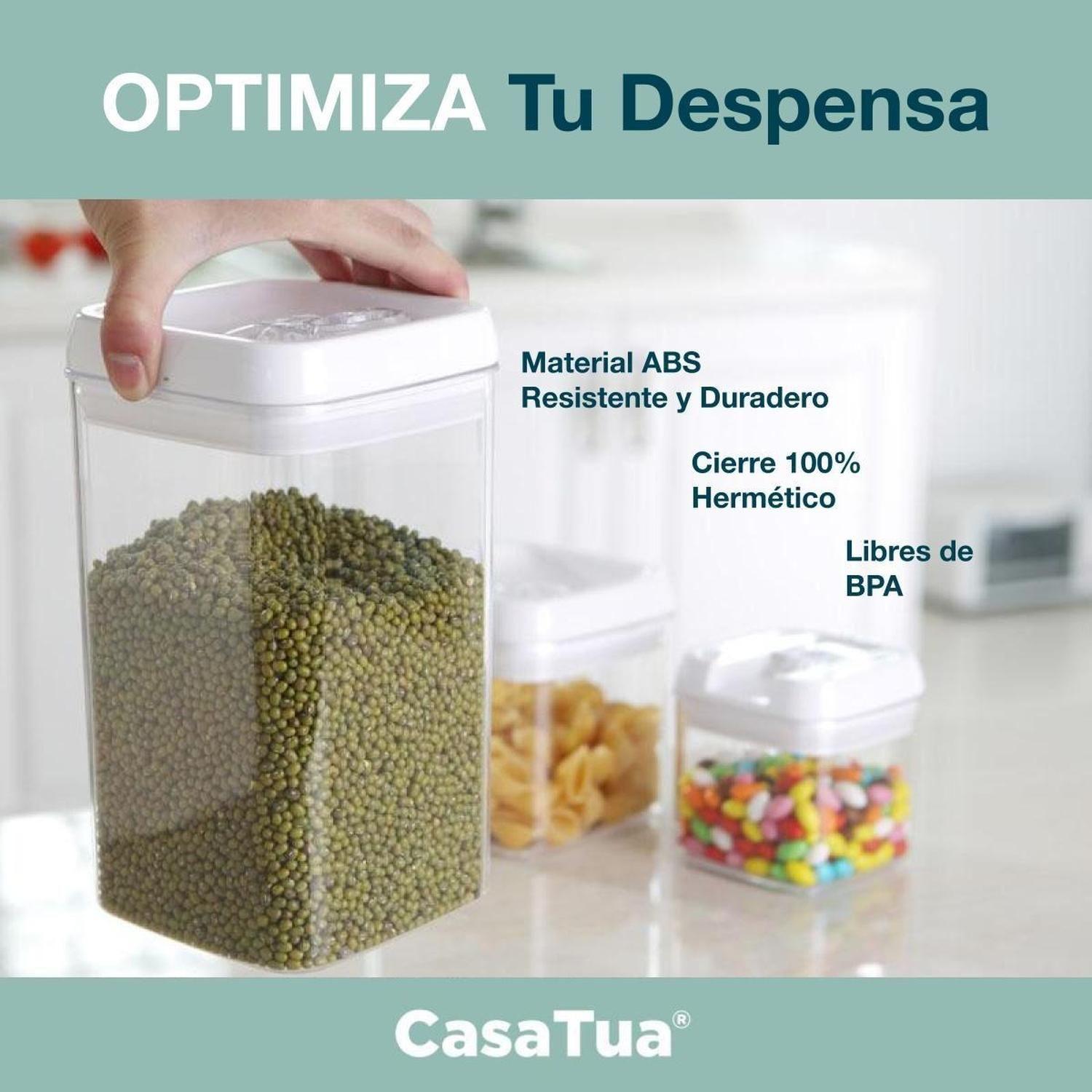 Contenedores Alimento Hermeticos Apilable Cierre Fácil Set 4-2