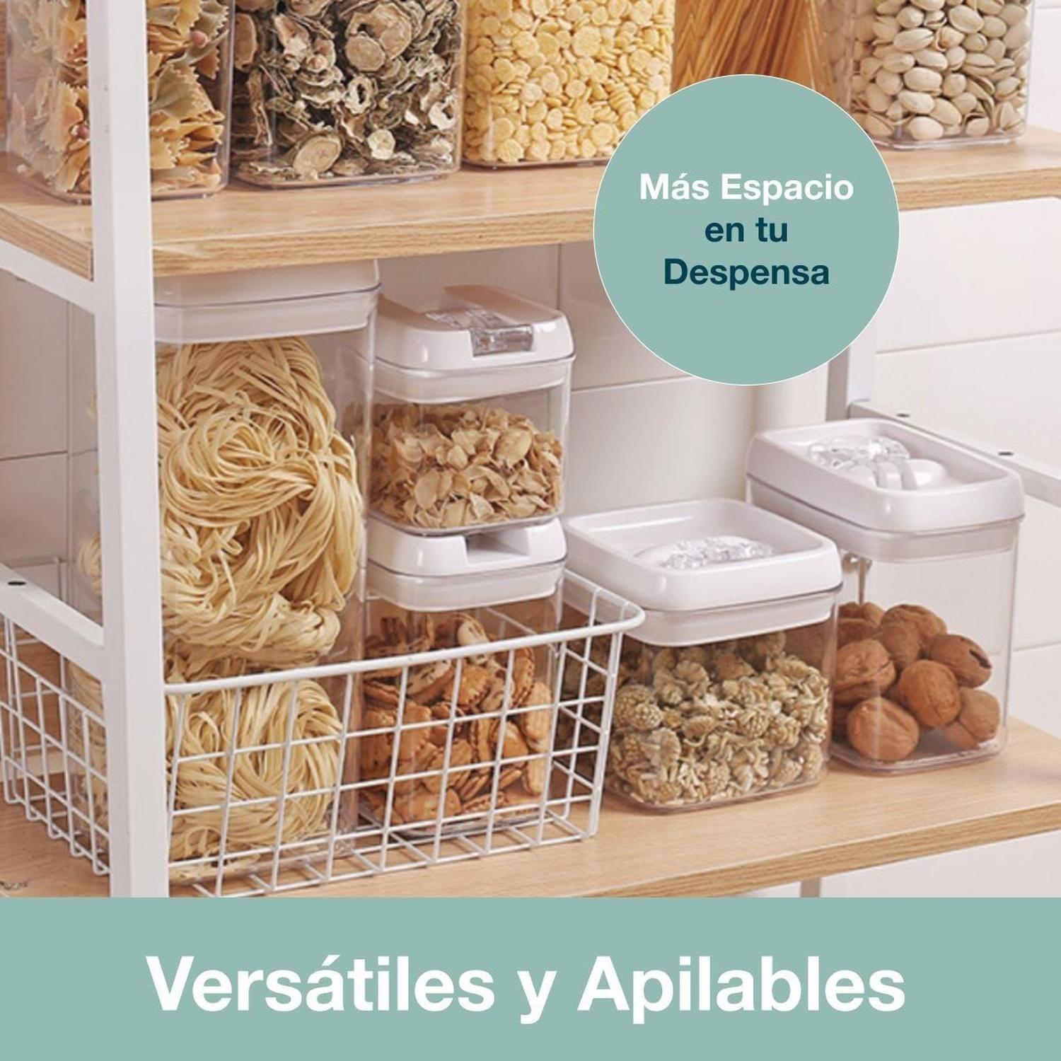 Contenedores Alimento Hermeticos Apilable Cierre Fácil Set 4-3